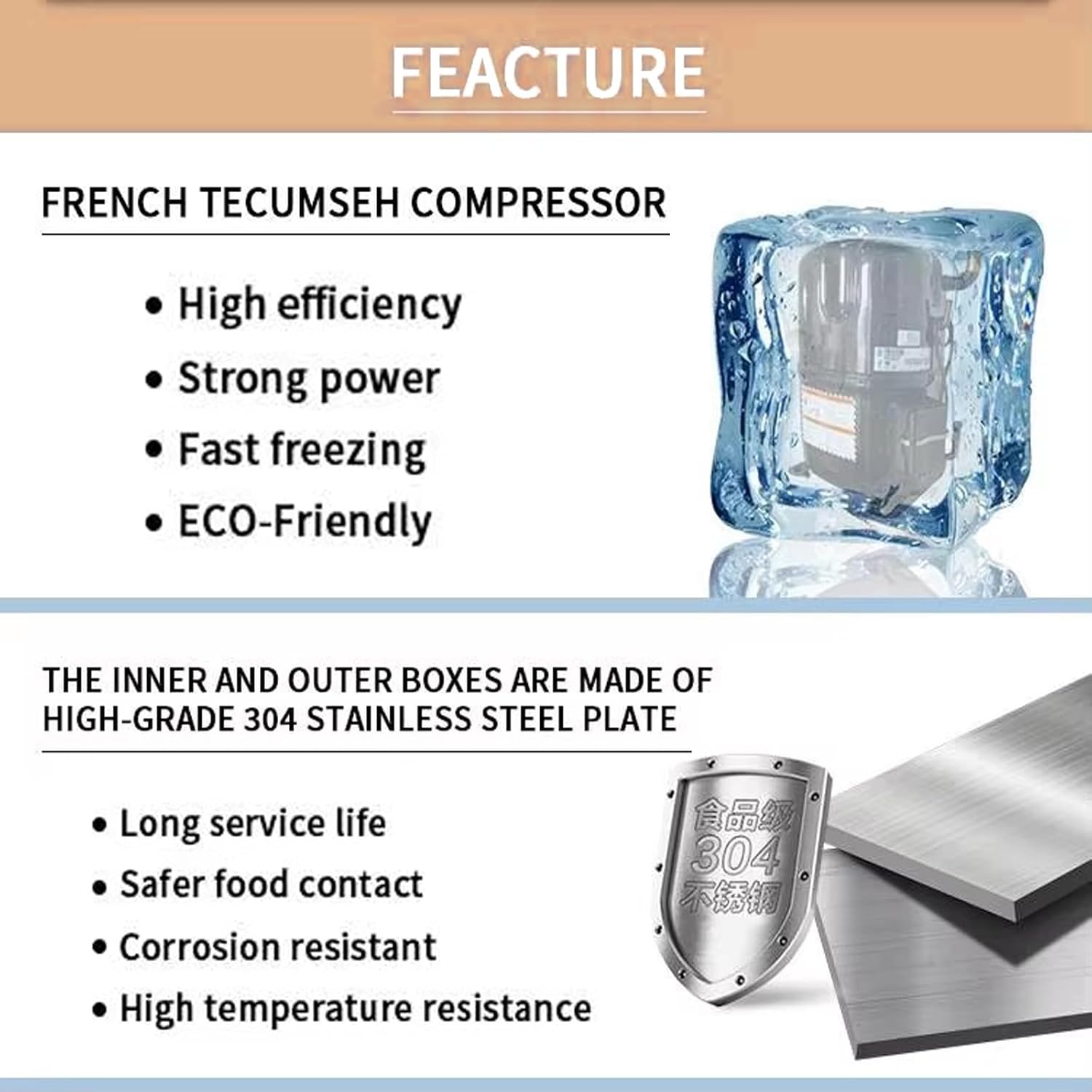 Kolice Commercial Heavy Duty10 Trays Blast Chiller Freezer, Chest Freezer, Shock Freezer-Food Probe, -40°F to +37.4°F for Restaurants,Bakerys,Hotels to Preserve Dough,Sea Food,Chicken,Dumpling,etc