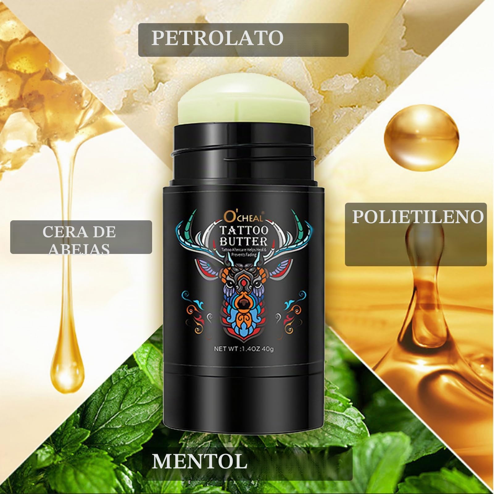 Crema para Tatuajes 2 Piezas, Crema Tattoo de Mantequilla, Cuidado Posterior