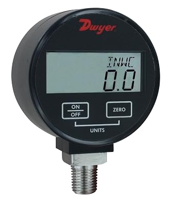Dwyer Digital Pressure Gage, DPGW-00, 1% Accuracy, Compatible Liquids & Gases,30" Hg-0 psi