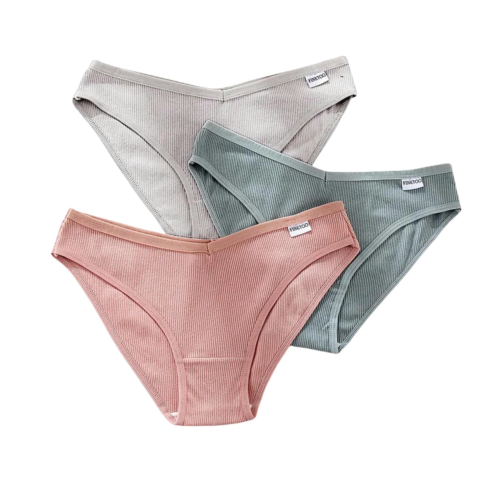 Mutande Donna Cotone Mutandine di Cotone Femminile V Vita Biancheria Intima Plus Size Briefs Ladies Bassa Riduzione delle Mutandine Comode Mutandine Lingerie-Set 10-l