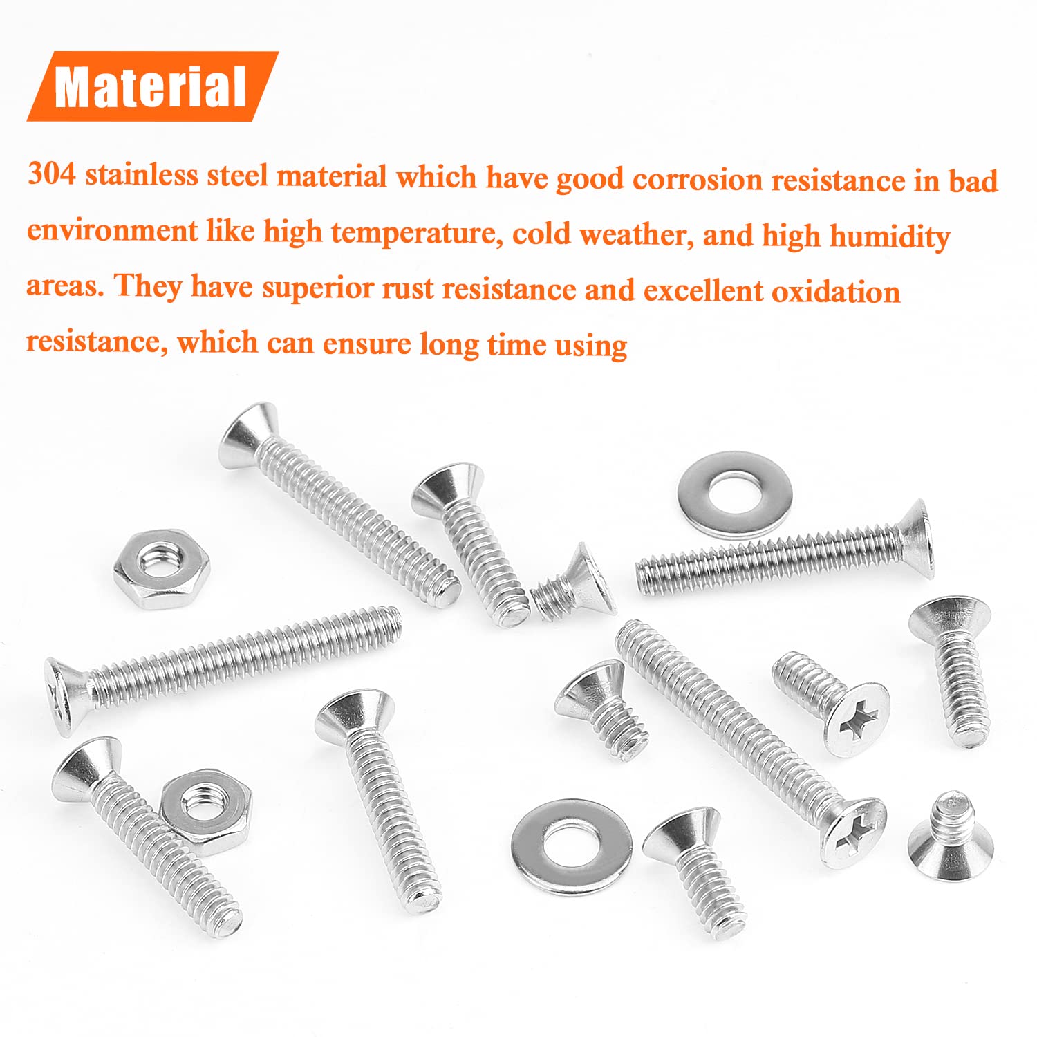 Stainless Steel Machine Screws & Nuts Kit -2