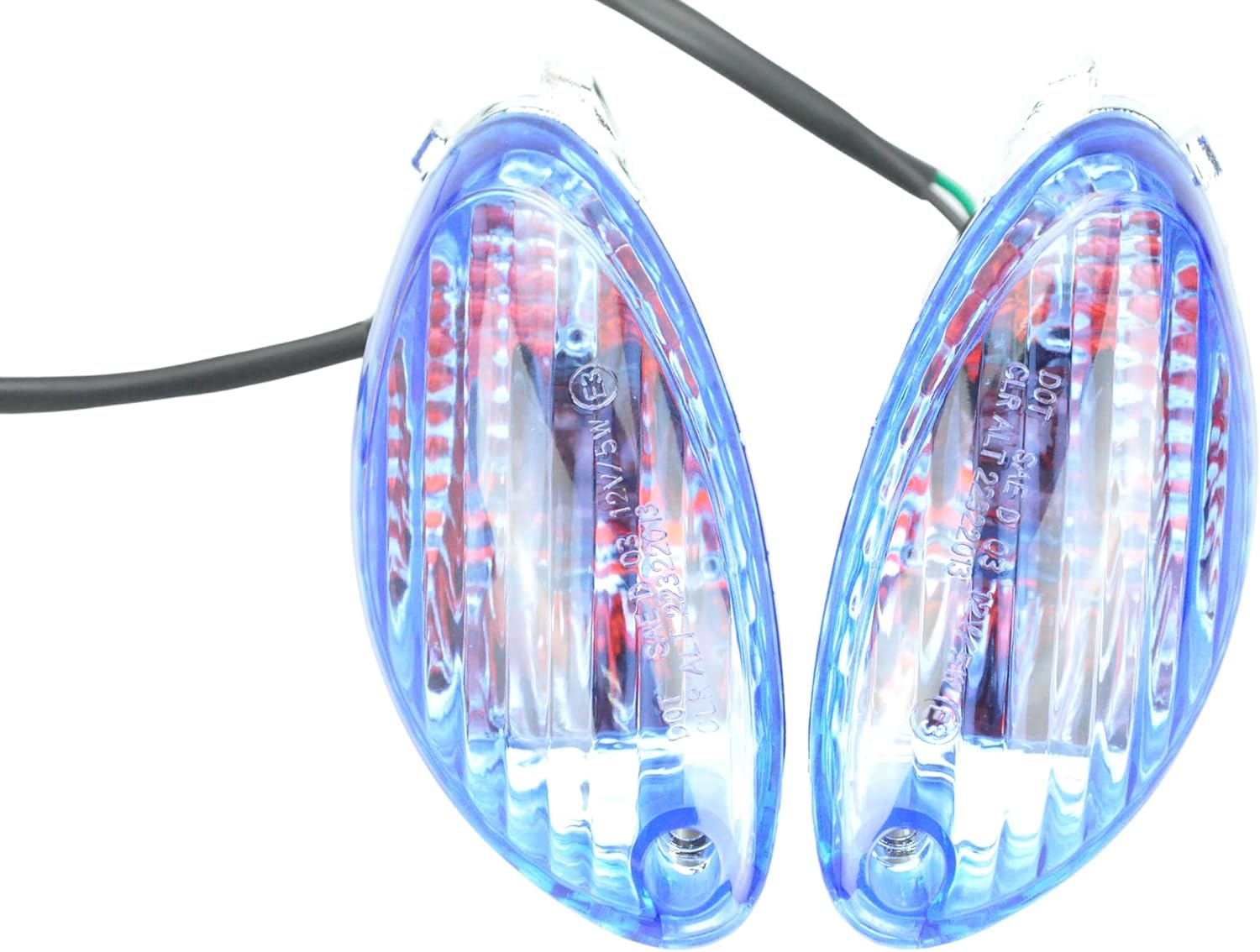 TOPZONE Fit for Suzuki 2008-09-10-11-12-13-14-15-16-17-18-2019 HayaBusa - GSX1300R; Motorcycle Rear Back Turn Signal Idicator Blinker Flasher Light Lamp + Halogen Bulbs (Clear)