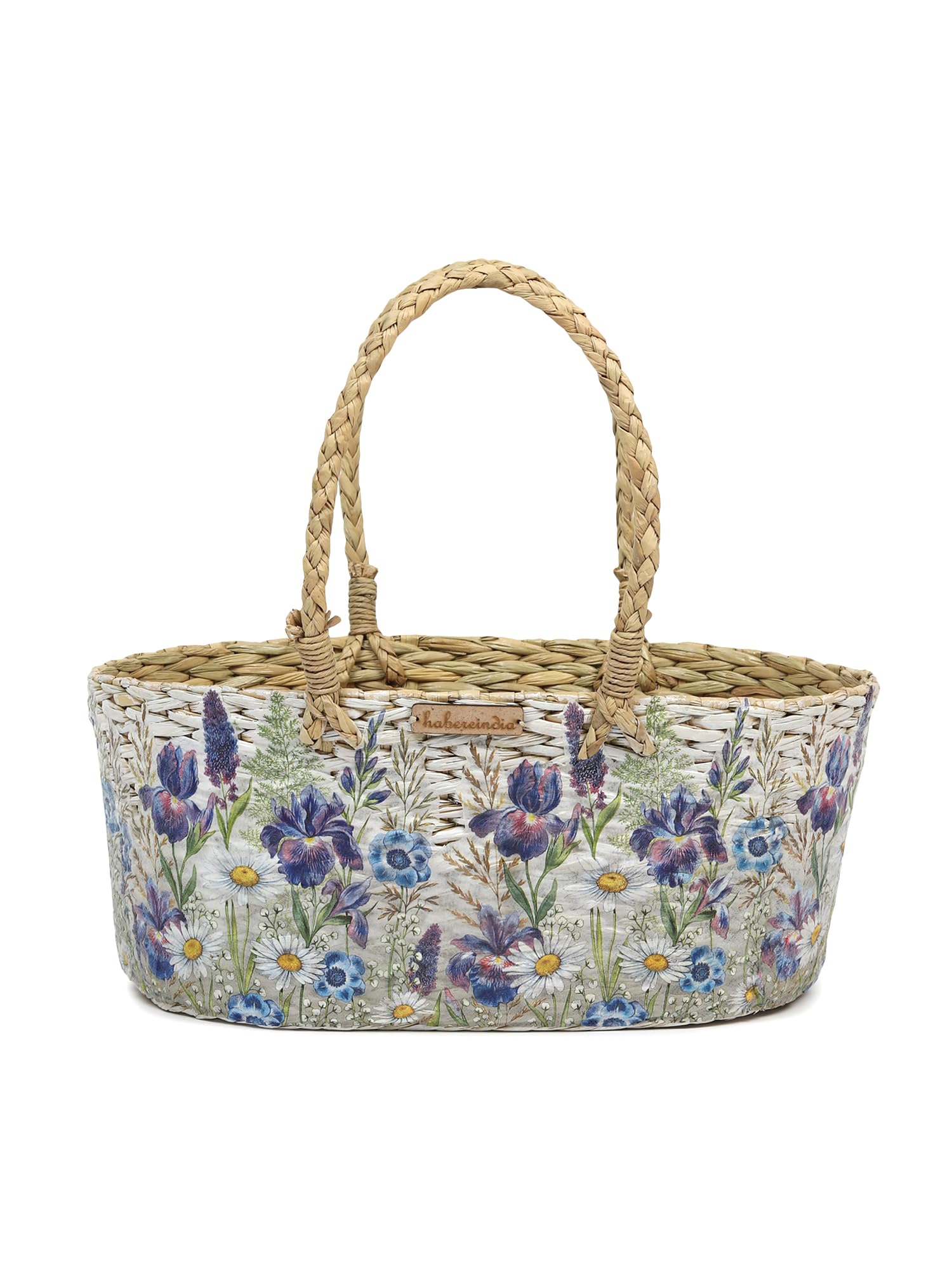 Habere India-All the Cultures Fabricating India Wicker Hamper Basket | Bamboo Basket | Cane Gift Hamper Baskets | Seagrass Shelf Organiser | Decorative Fruit Baskets (Design 05; L33 x W19 x H15 cm) — Amazon image 13