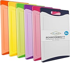 MaxxGoods Chopping Board, 6 Piece Set, Anti-bacterial