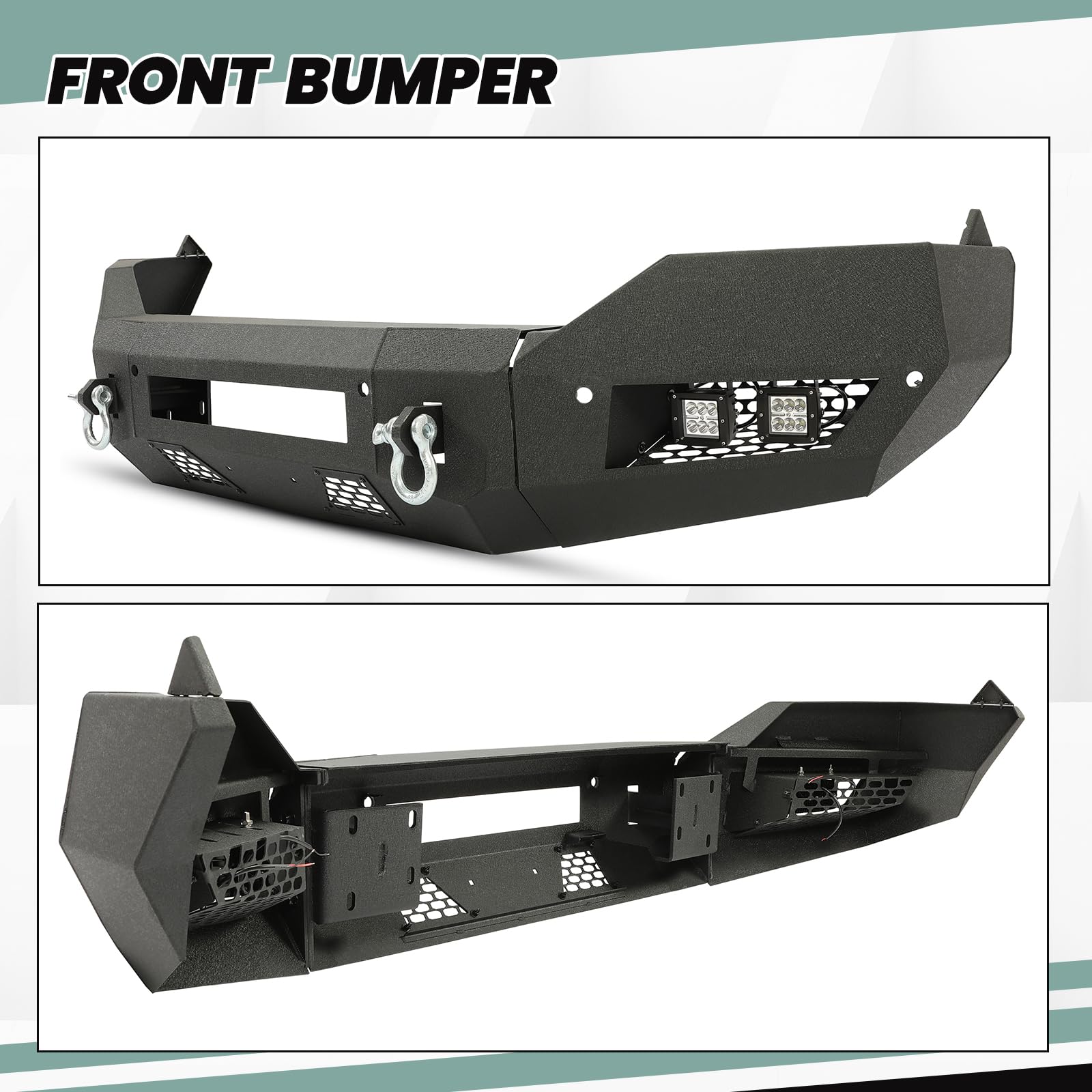 HECASA Front Bumper Compatible with 2013 - Product View