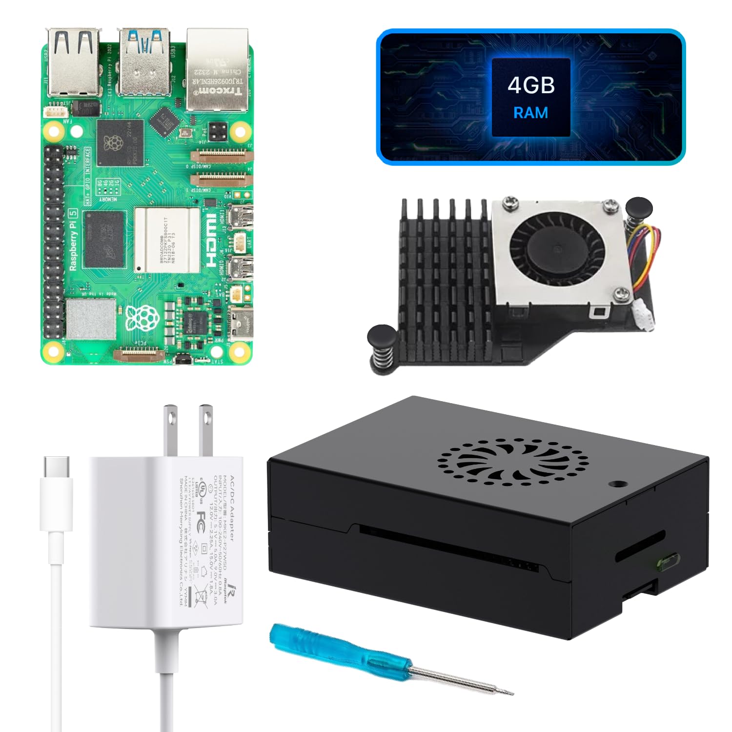 Amazon.co.jp: iRasptek Raspberry Pi 5 4GB RAM用ベーシック