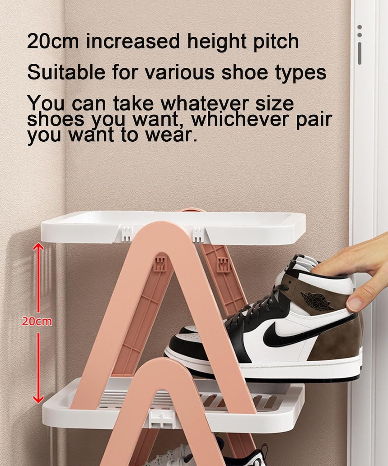 【限定】PopieL シンプル シューズラック 家庭用 多機能 継ぎ合わせ シューズシェルフ 多層コンビネーション 収納オーガナイザー 折り BOA ゴルフシューズ