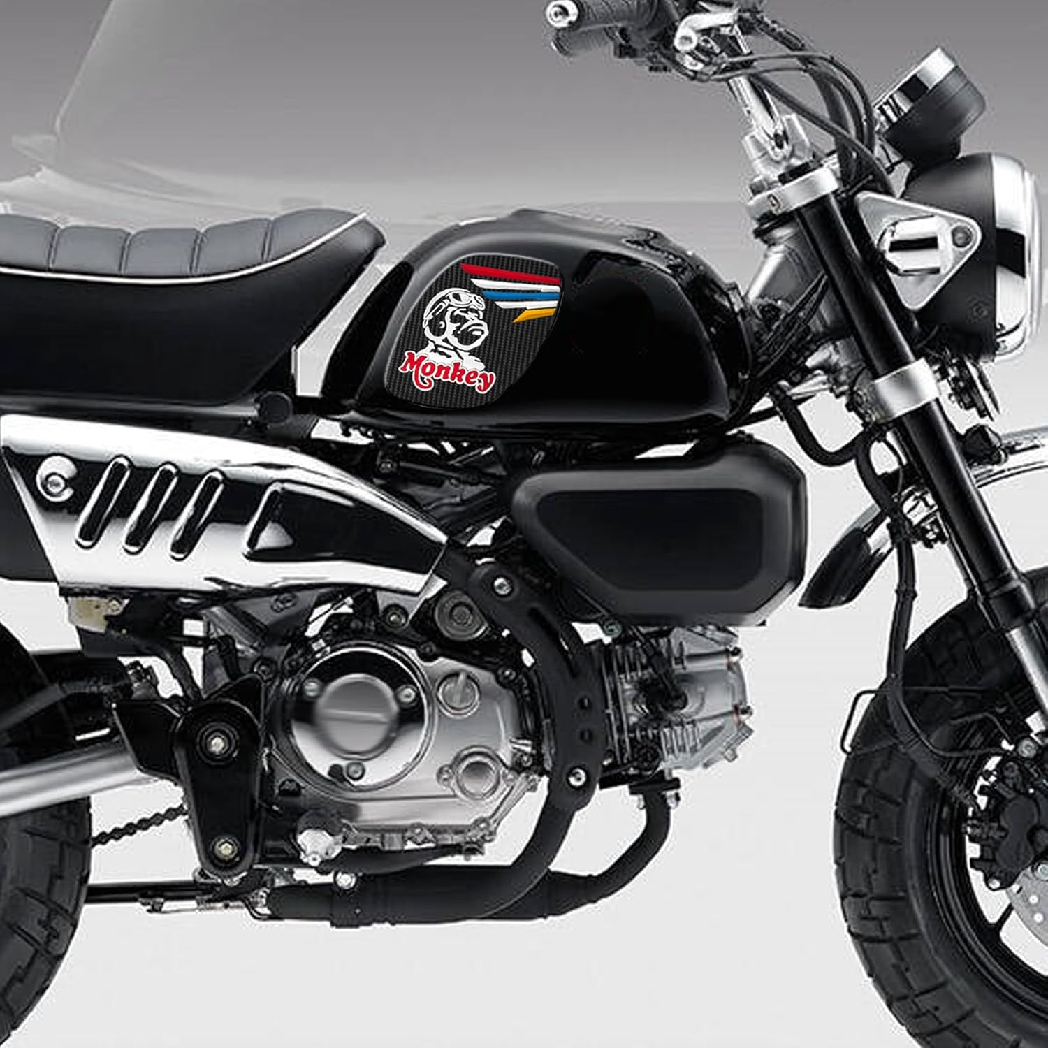 For Monkey 125 MONKEY 125 (JB02/JB03/JB05) 2025 Motorcycle anti-slip fuel tank sticker, carbon fiber fuel tank side waterproof pad, fuel tank knee pad monkey 125 2018-2026+ motorcycle accessories