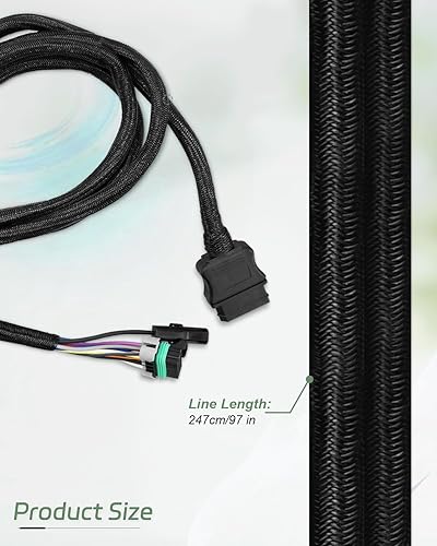 Miniatura 3 de LANDSIN Arnés de cableado de luz para quitanieves de 11 pines, arnés de cableado de luz lateral para vehículo Western SnowEx Plows Fisher Blizzard