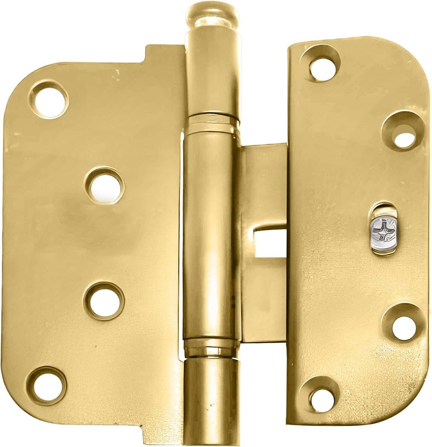 Brixwell 850-8762435 Ultimate 2D Adjustable Steel Guide Hinge Removable Pin KTL Brass Alt Finish