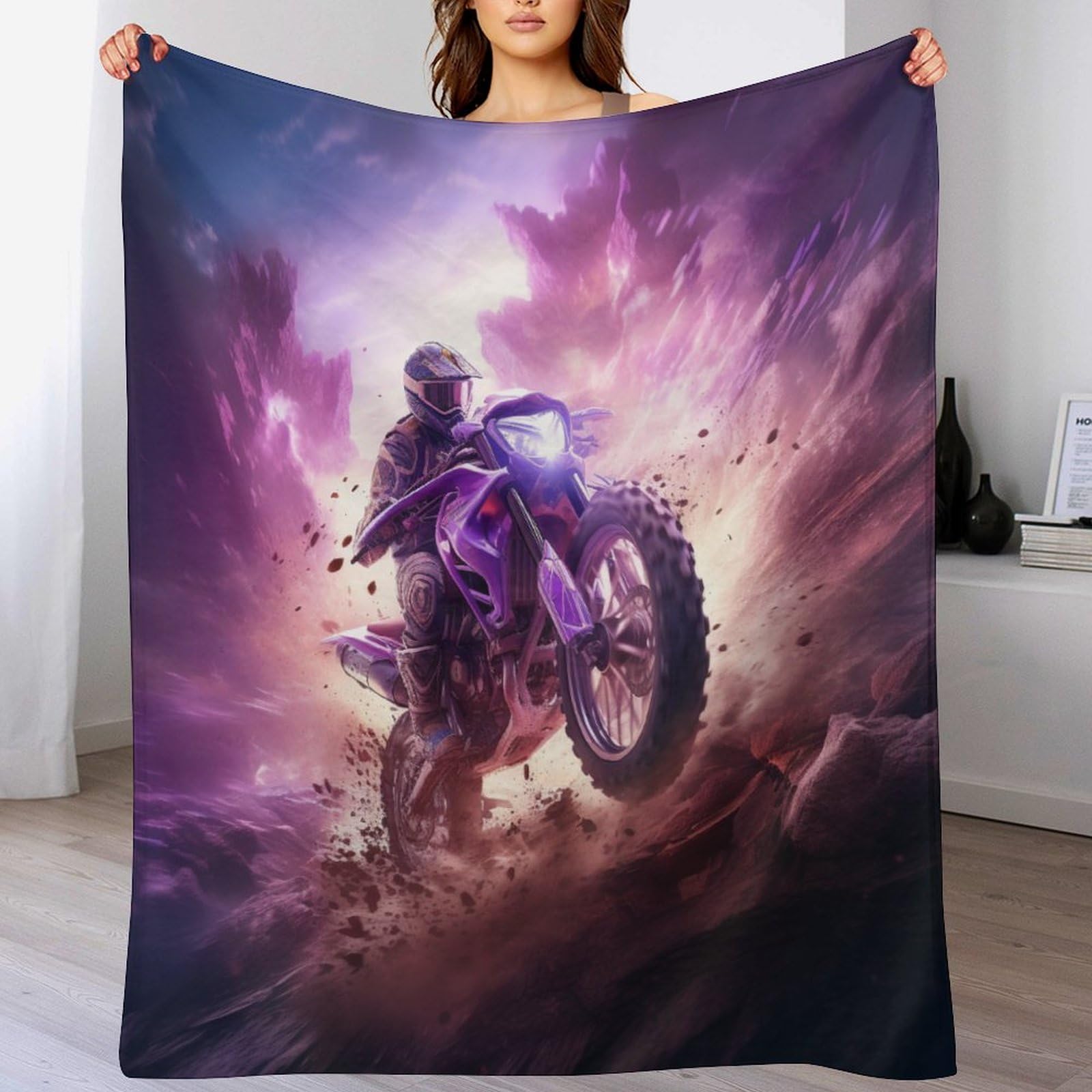 Couverture polaire chaude et douce plaid moto contre le froid du soir
