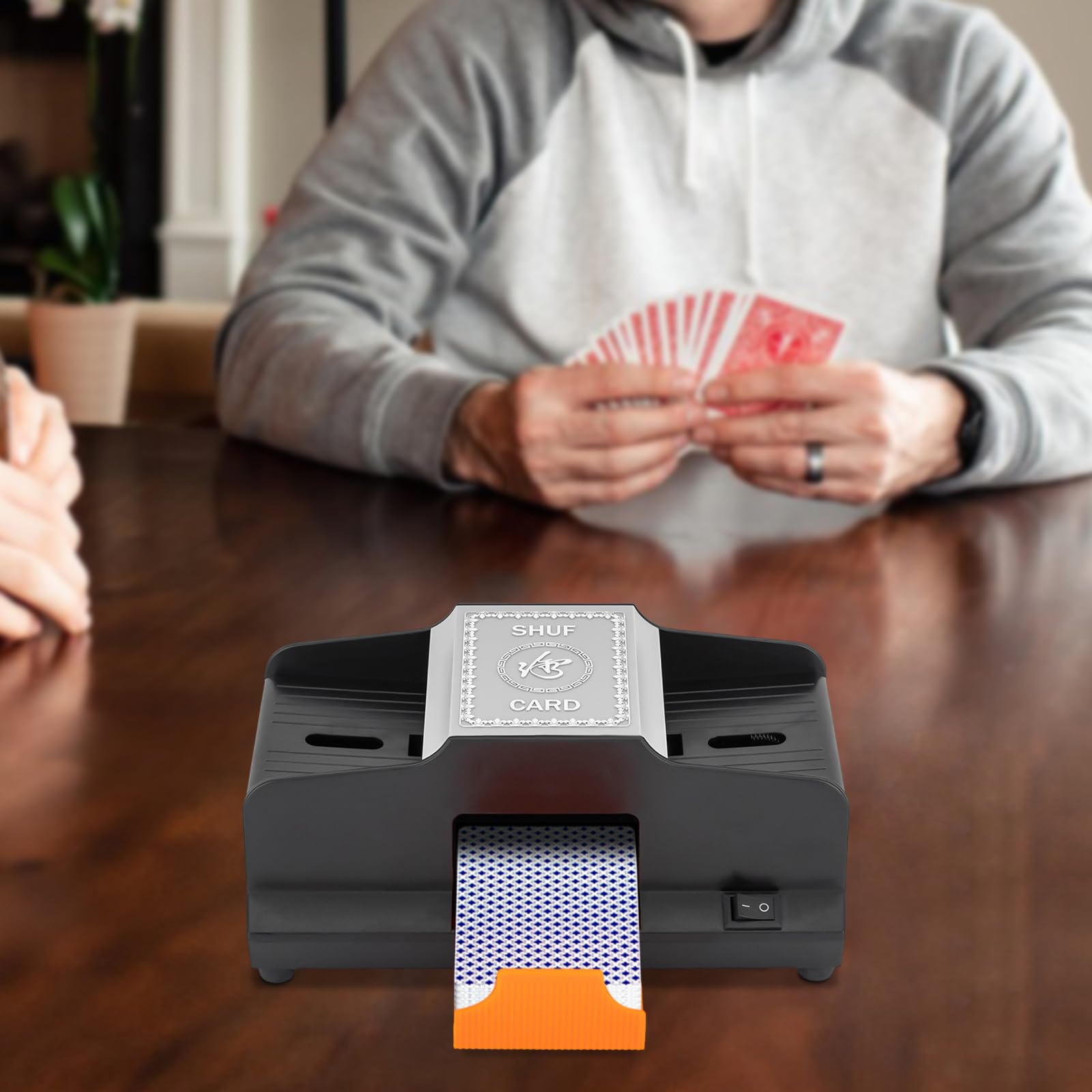 Mixer automatico per carte,Macchina per miscelazione portatile Shuffler per poker, Texas Hold'em, ONU e Blackjack, mano e piede, bridge