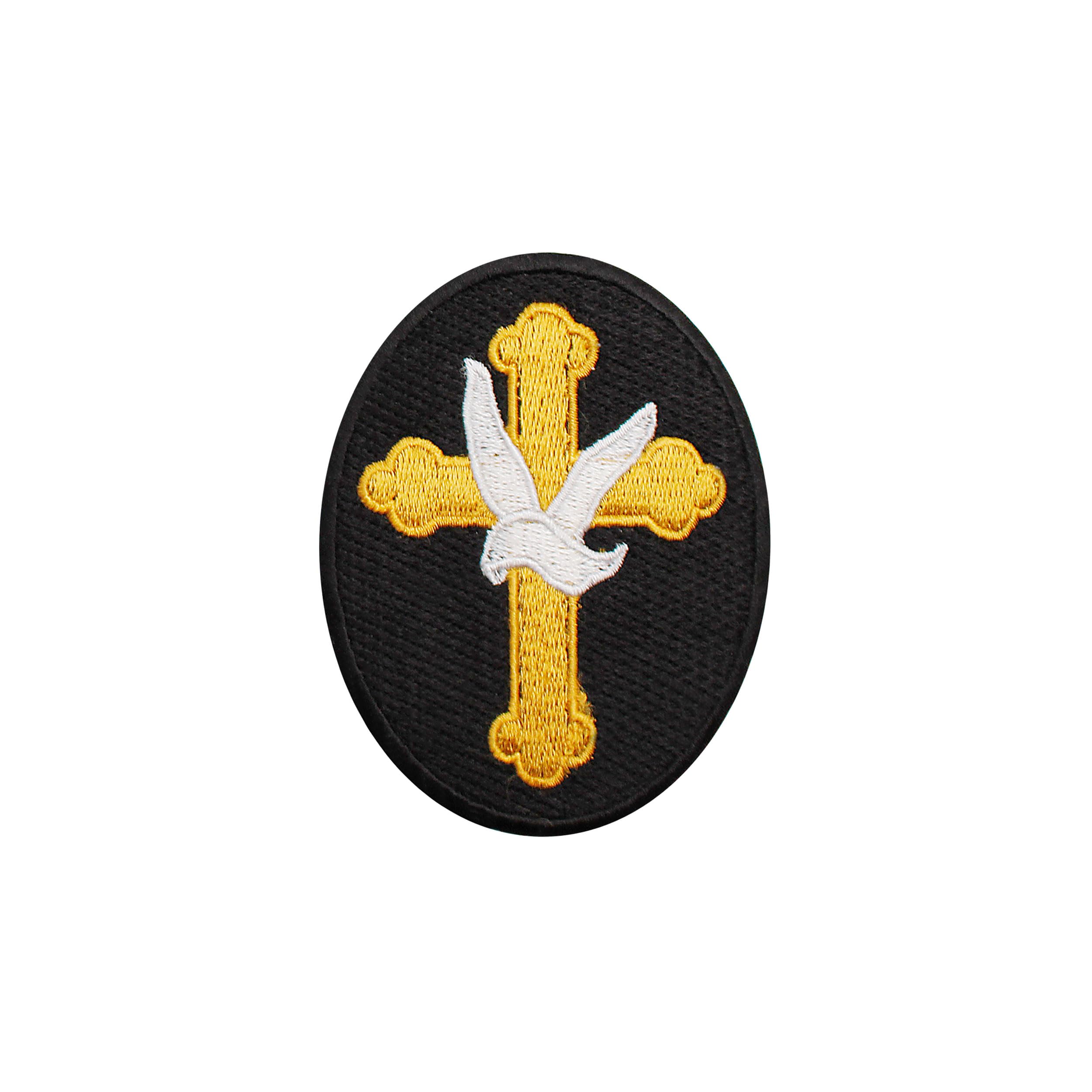 Masonic Patch - Knight Templar-Cross Pattee - Machine Embroidered Iron on Emblem no Sewing Needed - 3x3 Inches Masonic Badge for Aprons, Vests, Bags &amp; Apparel