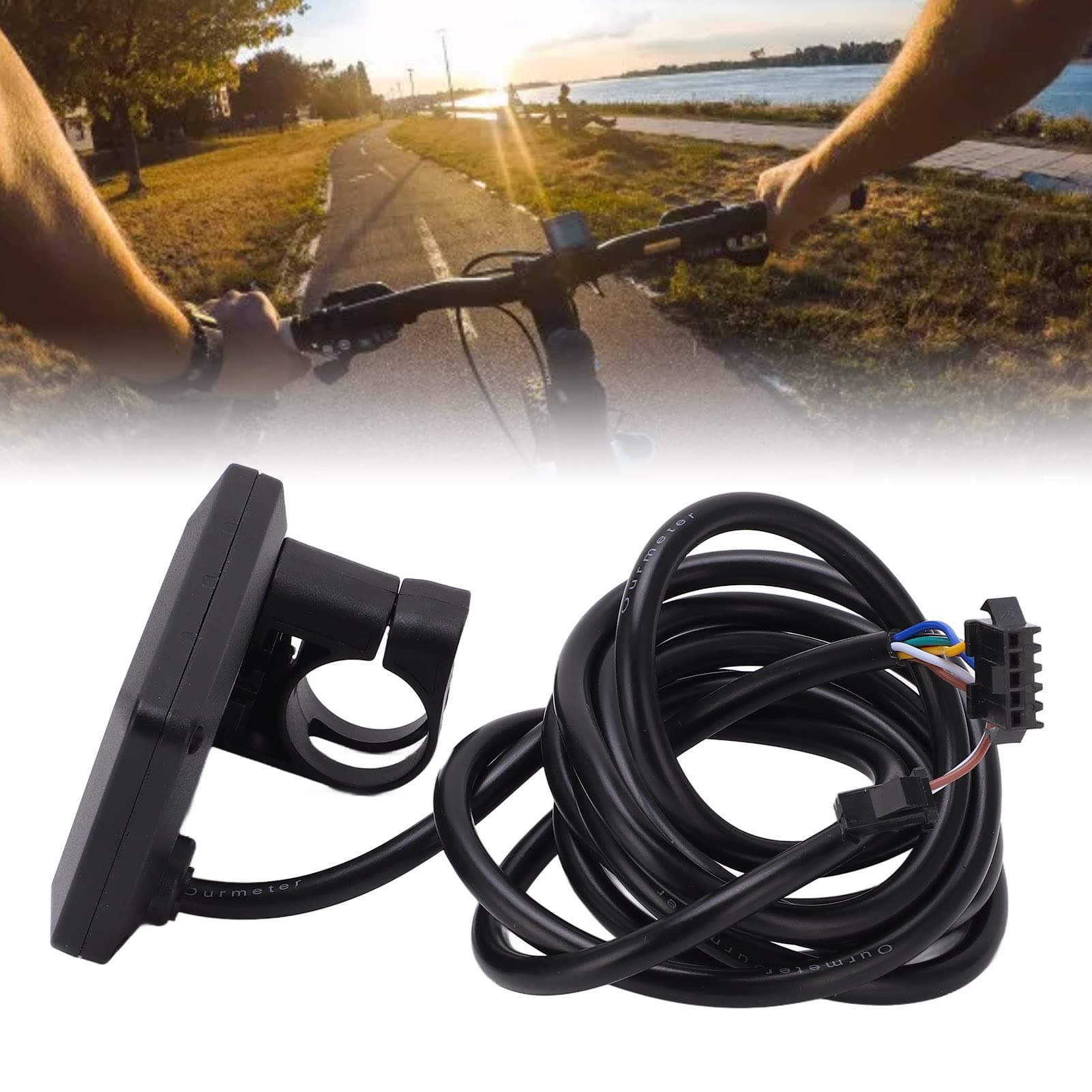 Display LCD 36V 48V Display LCD per Bicicletta Elettrica con Connettore Impermeabile Pannello di Controllo Display LCD OMT‑M36 Display LCD per Bicicletta per la Modifica della Bici Elettrica
