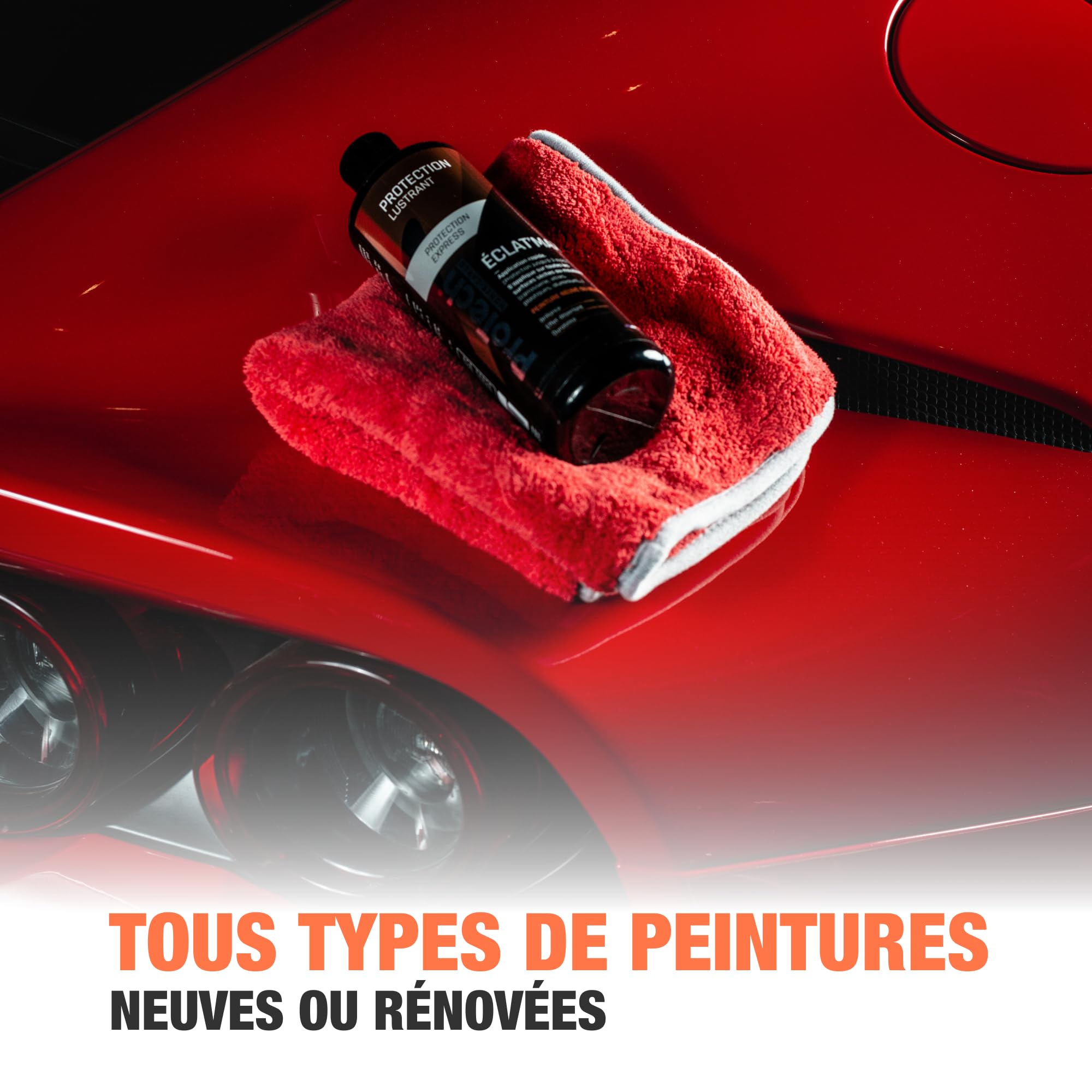 Super Lustrant Pour Voiture ProTechMC 500 Ml - Brillance Instantanée, Effet Déperlant & Protection 6 Mois - Polish Voiture Made In France