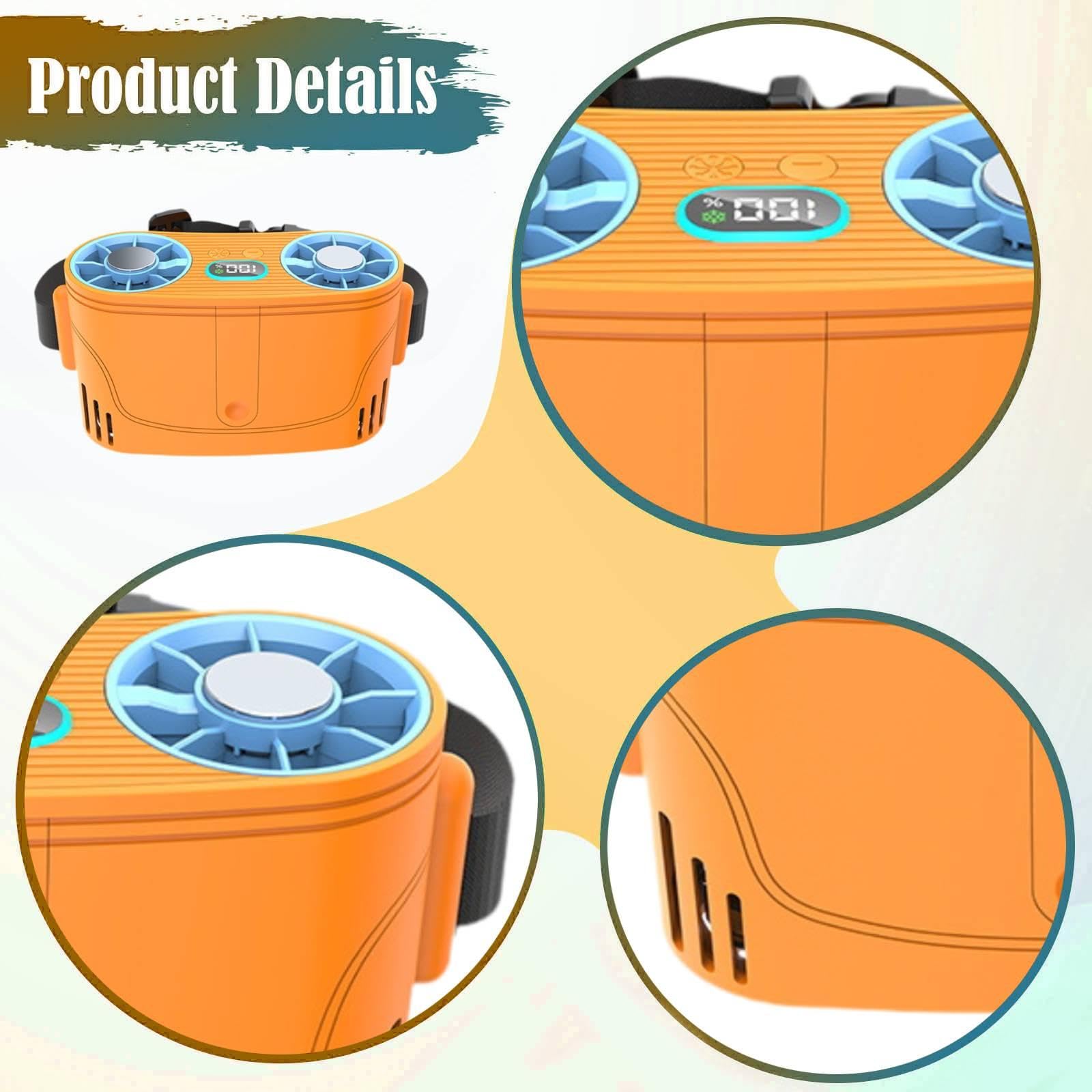 B Baosity Ventilador Alimentado por Semiconductores, con Refrigeración Ajustable, de Mano, Portátil, para Deportes, Acampada Y Senderismo.
