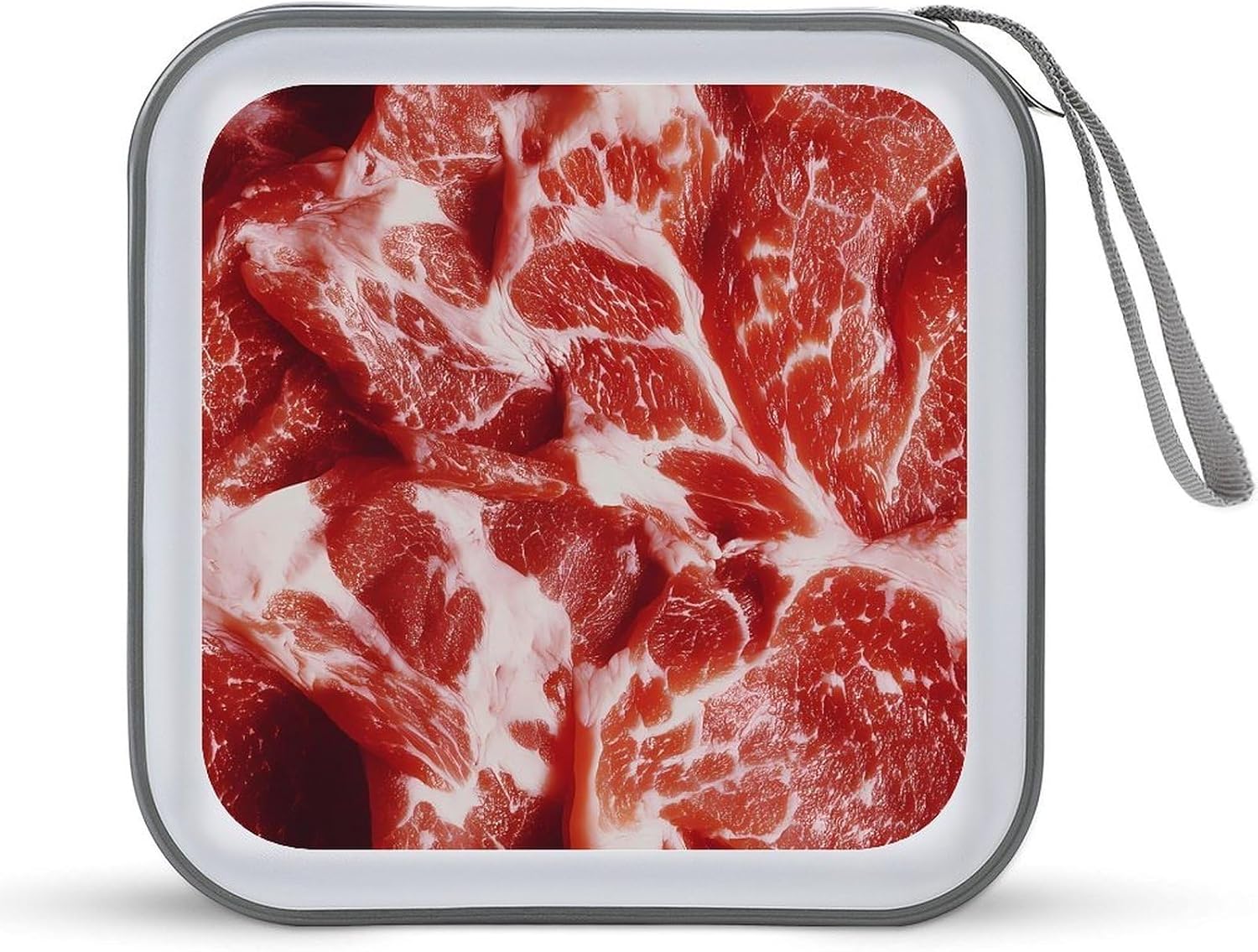 Rawed Meat Pattern Protective CD Case Storage Rack 40 Capacity DVD Holder Organizer Car Travel