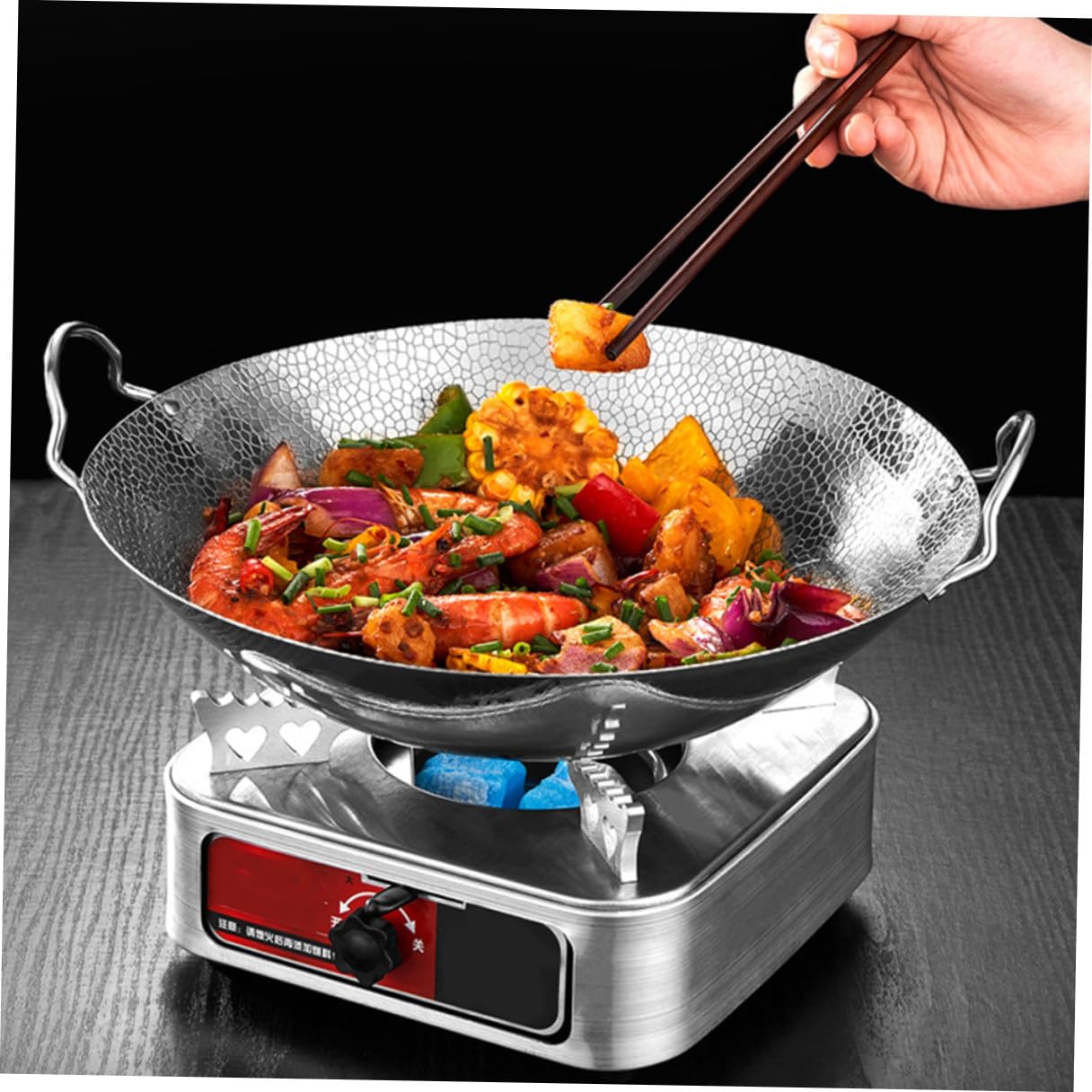 Olla Protección contra Quemaduras Doble Asa para Cocinar de Acero Inoxidable Resistente y Segura para Camping y Cocina Doméstica