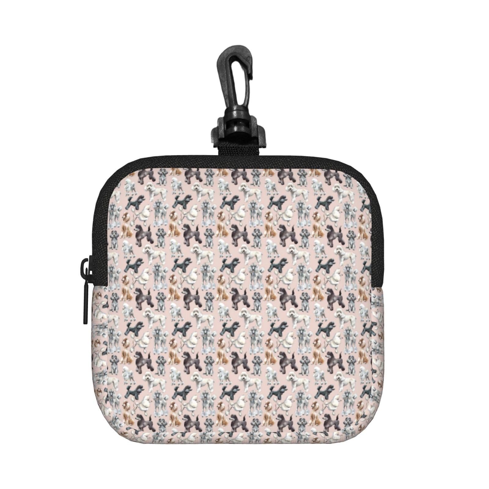 Poodles Dogs Print Square Storage Bag Travel Toiletry Cosmetic Organizer Pouch Lightweight Reusable
