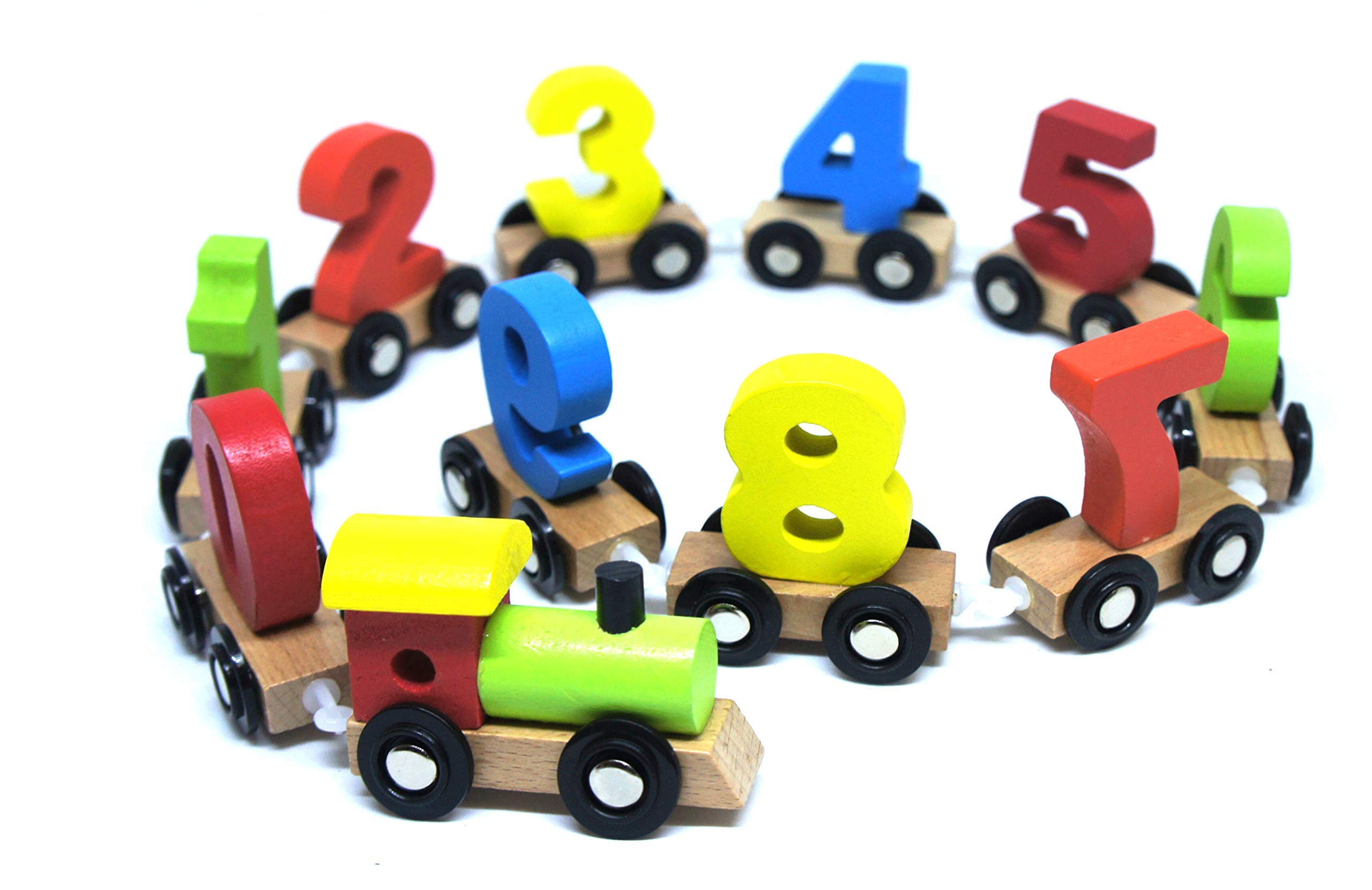 Shamsi Art Digital Number 0-9 Train Toy Set Wooden | Fun Learning Building Blocks | Early Educational Kids 3+ Years (B07WDX4DS4) Amazon Price History, Amazon Price Tracker