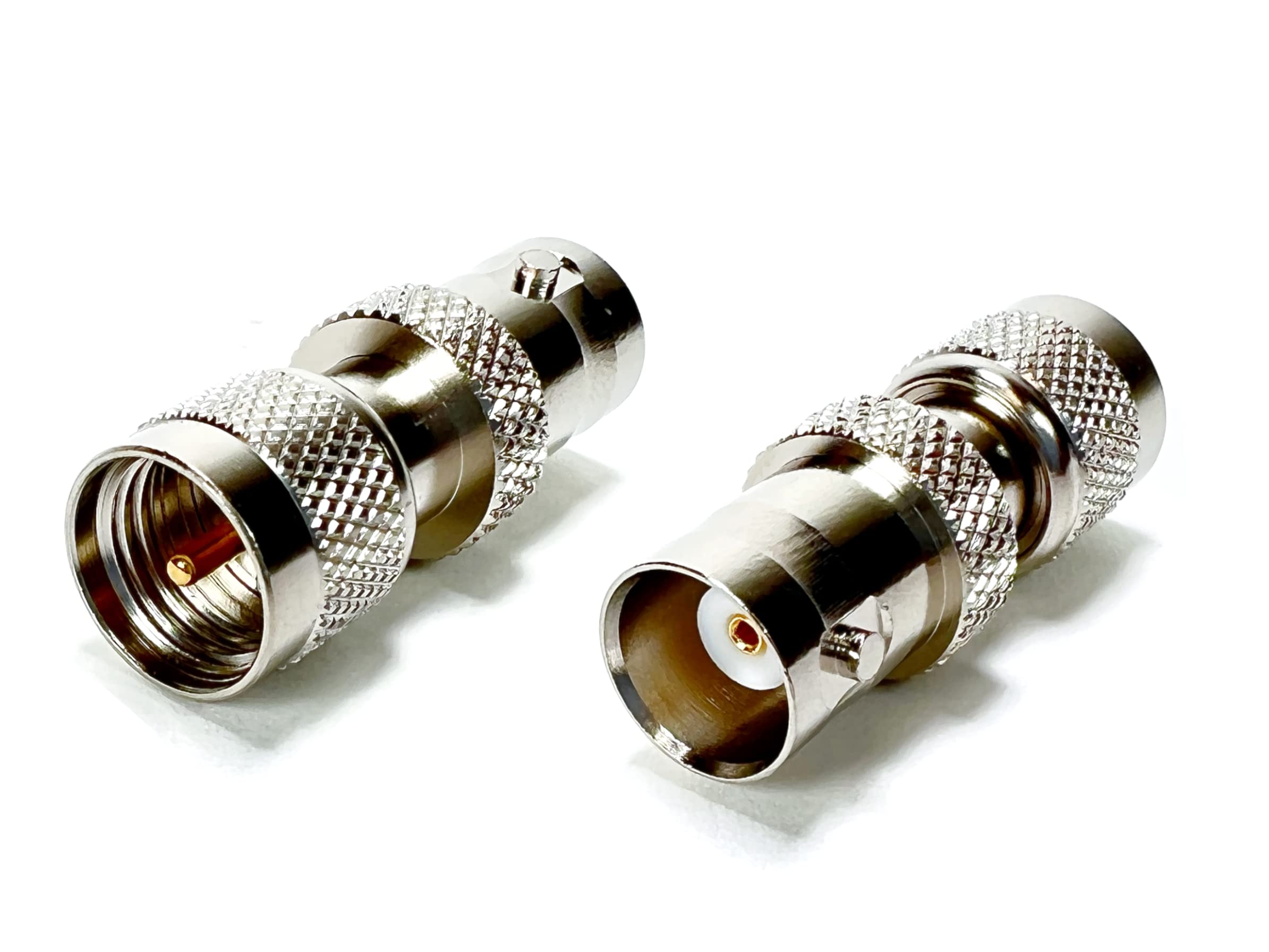 GIZWIZ RF Coax Adapter Mini UHF Male Plug to BNC Female Jack 2pcs