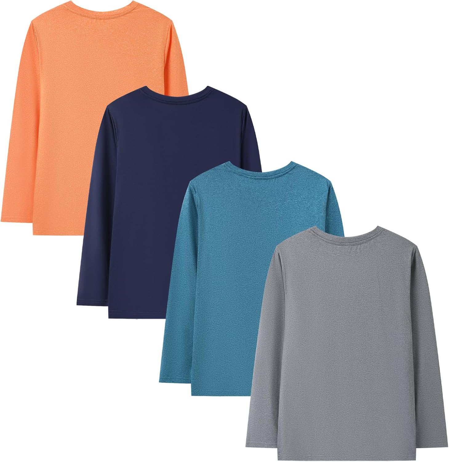 Youth Boys Girls Long Sleeve Active Shirts Dry-Fit Moisture Wicking Athletic Performance T-Shirt Tops - Image 3