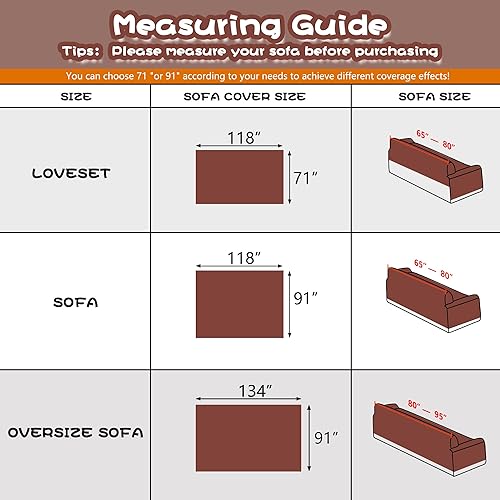 Miniatura 7 de MYSKY HOME Protector de muebles contra arañazos para gatos, antideslizante, lavable, funda de sofá apta para mascotas, manta suave y gruesa (71 x