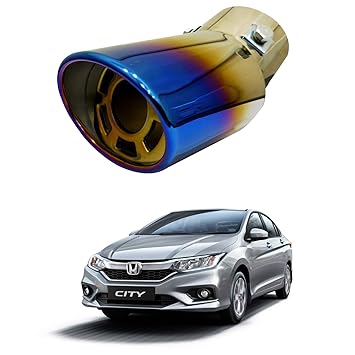 Oshotto Stainless Steel SS-008 Car Exhaust Muffler Silencer Cover Compatible with Honda City Old/ZX (Multicolor)