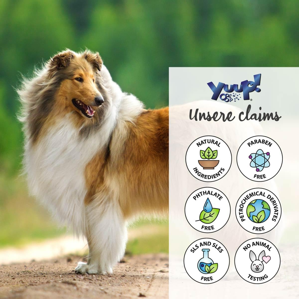 YUUP! - Conditioner Hunde und Katzen, 500 ml, Entwirrungsbalsam, sensitiv Spülung für Fellpflege Hund und Katze mit Bambus & Lotusblüte