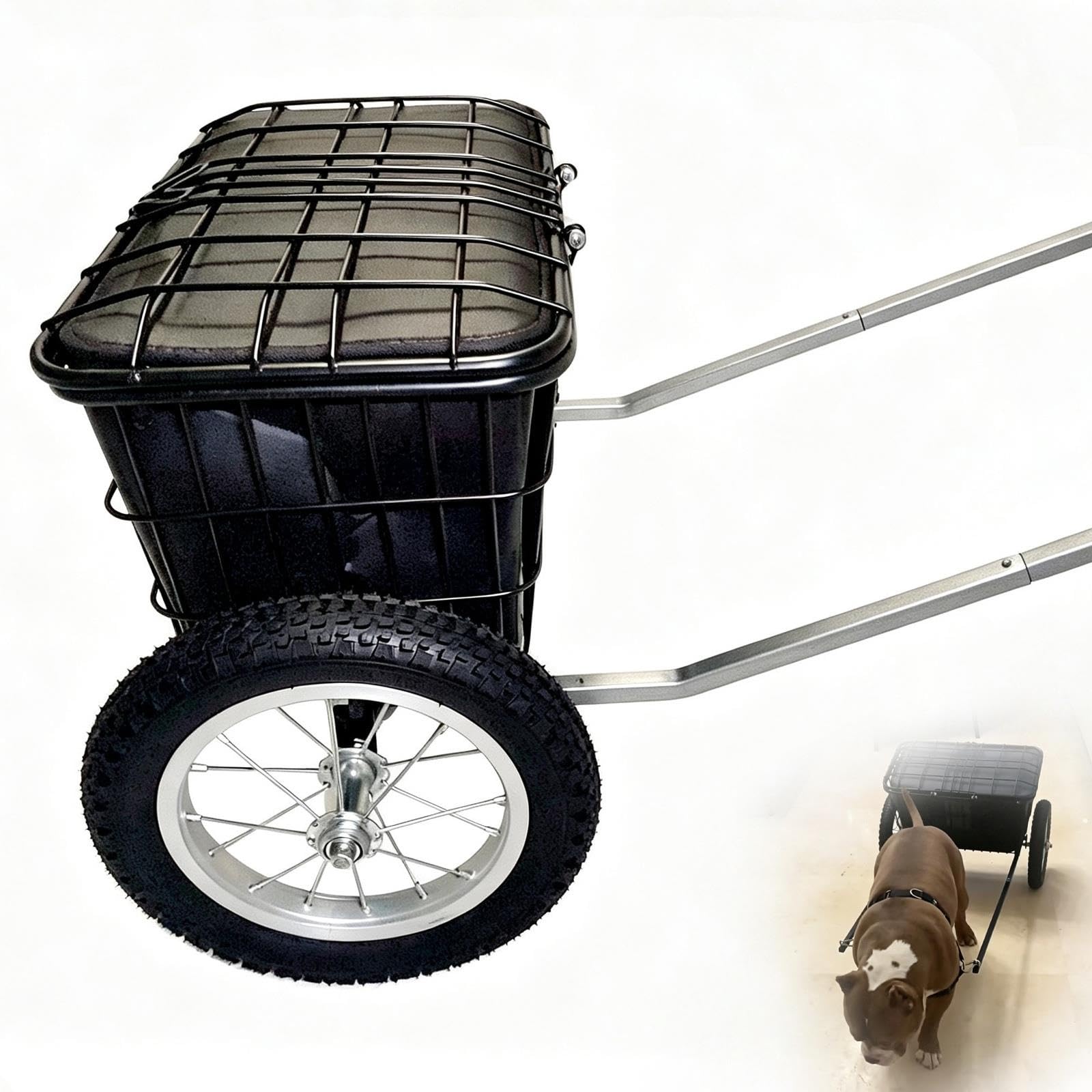 Carrito de tiro para perros con remolque desmontable