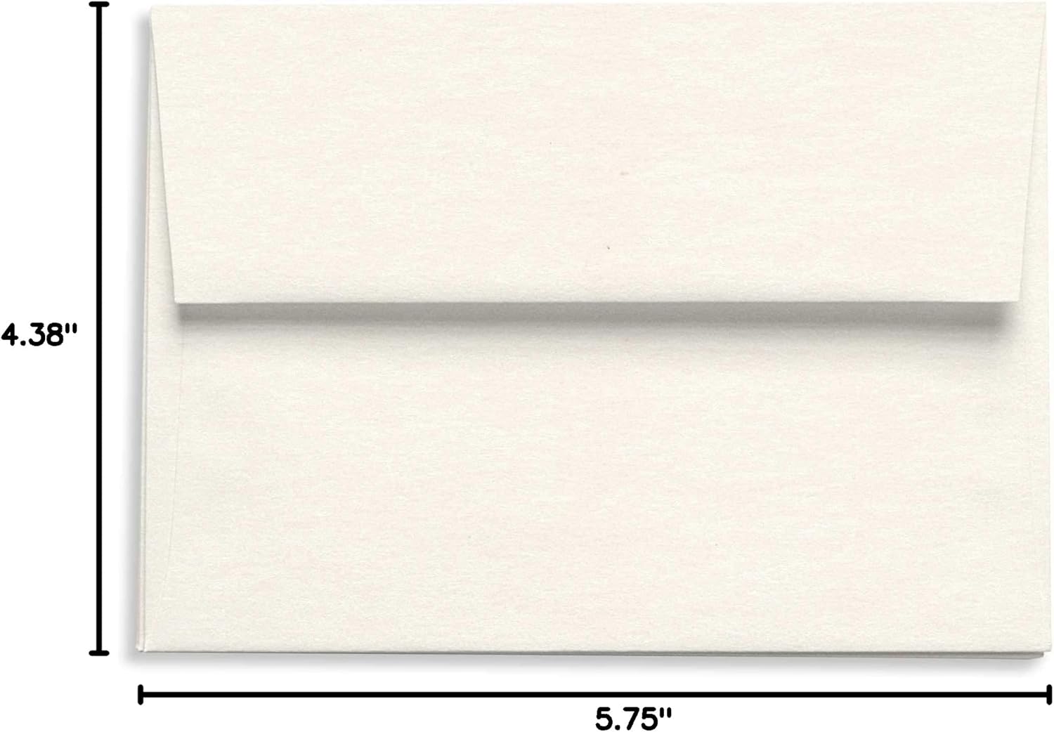 Quartz Pearl White Envelope with dimensions