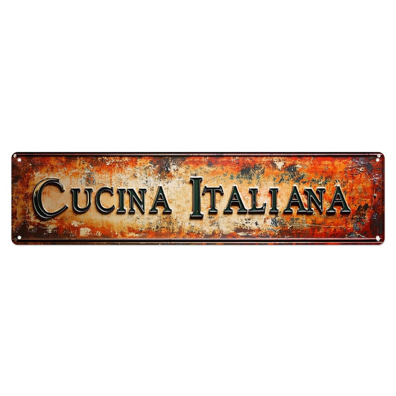 Cucina Italiana Rustic Metal Sign Metal Tin Sign Plaque