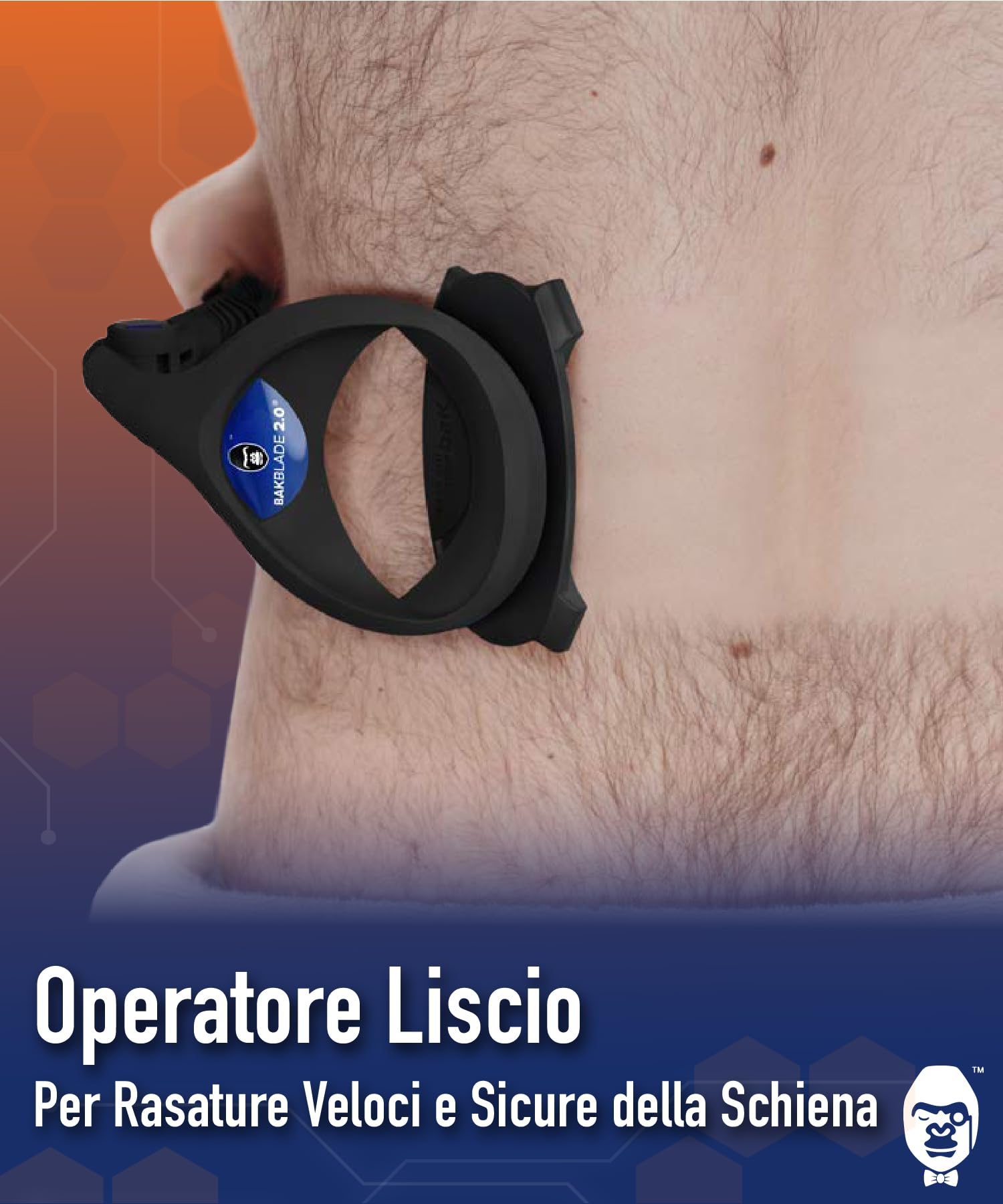 baKblade 2.0 - Ricarica cartucce di ricambio per rasoio per la schiena e per il corpo per rasoi 2.0, 3.0 e 2.0 Elite - Tecnologia Dryglide (6 rasoi inclusi)