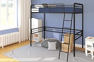 DHP Tommy Twin Metal Loft Bed: Space-Saving Solution for Compact Rooms