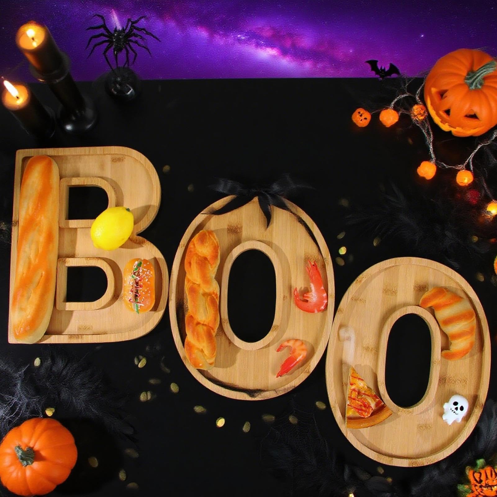 Generisch Plateau de service en bois pour Halloween