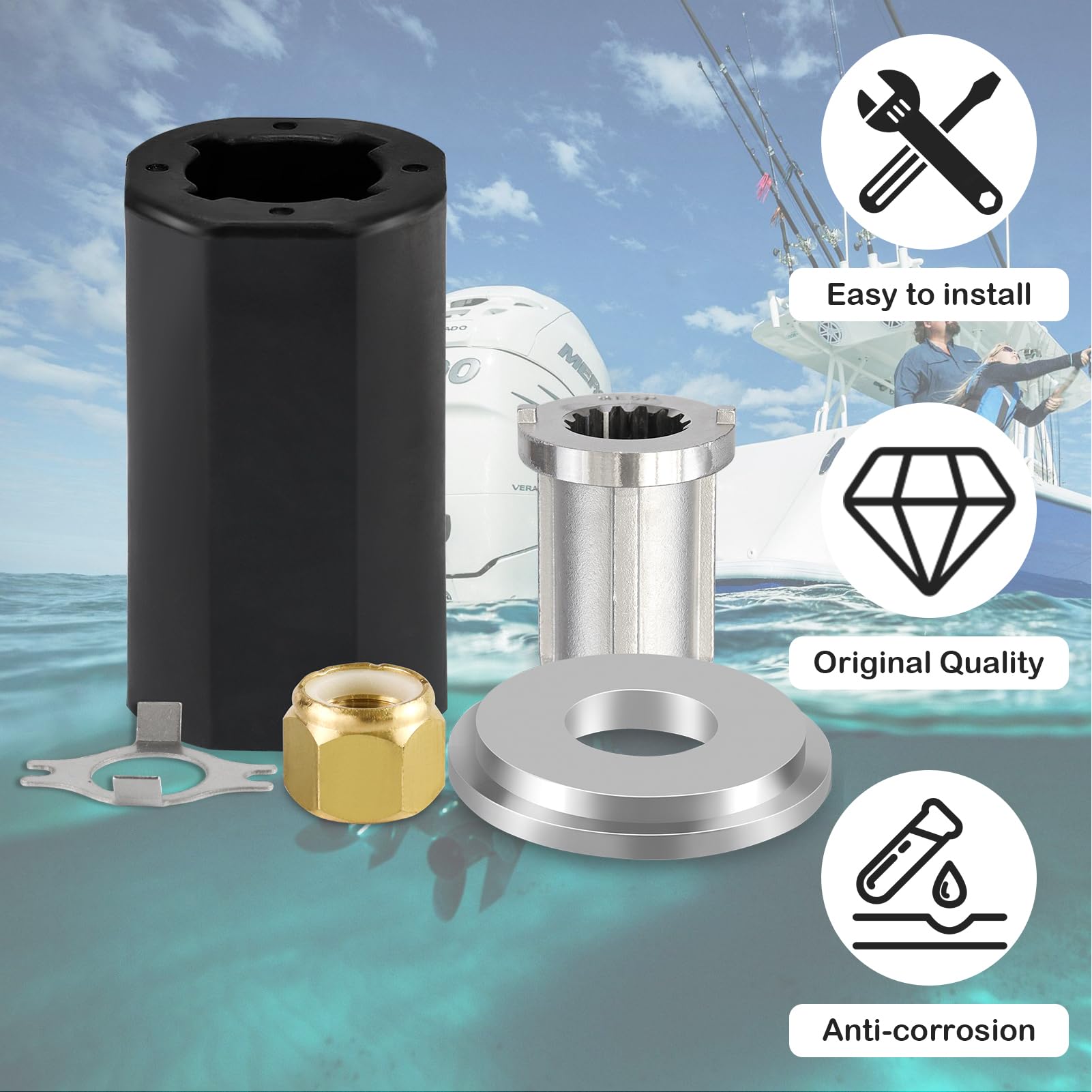 835257Q1 Flo-Torq II Hub Kit for Mercury/Mariner&Mercruiser