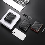 GAEKEAO Genuine Leather Wallet for Men Bifold Slim Men's Wallet with Zipper Coin Pocket Bifold RFID Blocking Credit Card Holder