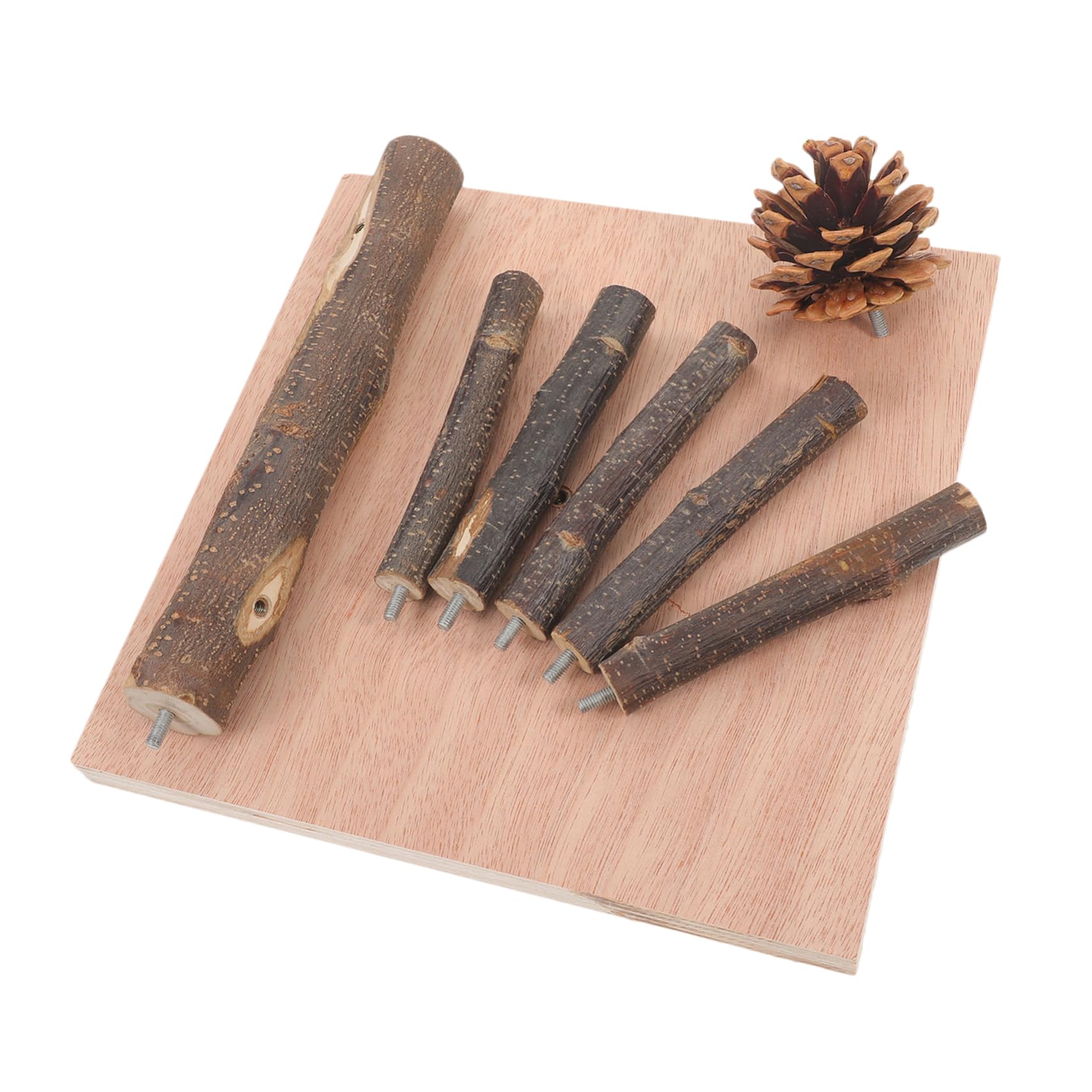 Kisangel 4 Piezas Marco De Entrenamiento De Loros Percha De Pájaro De Escritorio Percha De Pájaro De Mesa Puesto De Mesa para Loros Juguete Decorativo para Loros De Madera