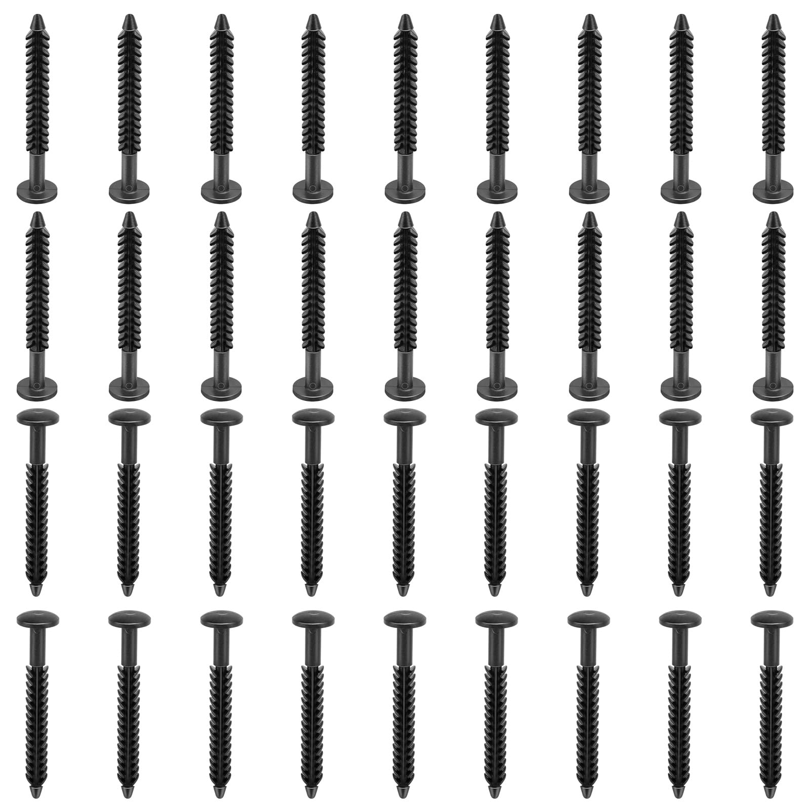 36Pcs Black Screw Fasteners 3Inch Window Panel Pin Replacement Shutter Spikes Anchors for Window Outside Easy to Use Vinyls Shutter Fasteners