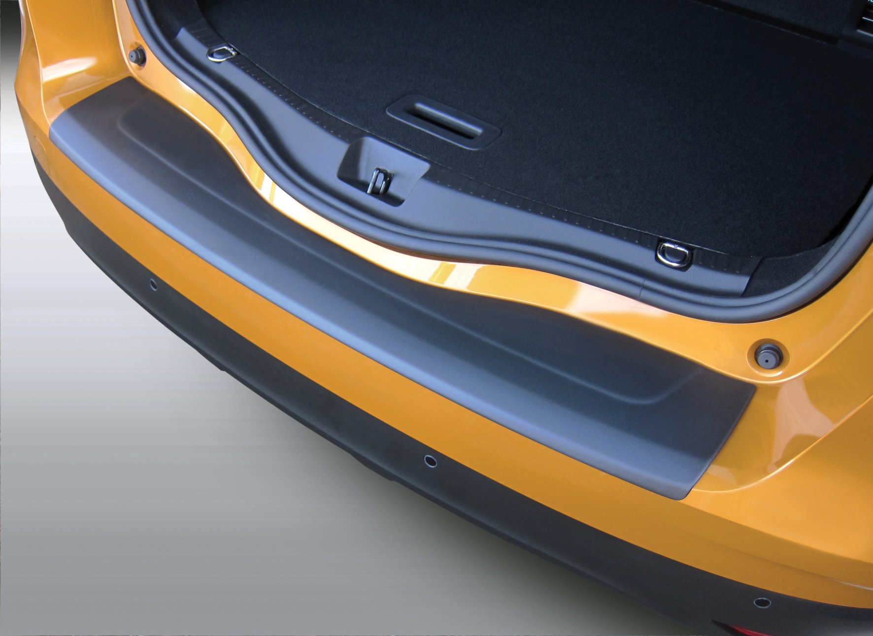 Aroba AR2809 Ochraniacz progu bagażnika kompatybilny z Renault Scenic od roku produkcji 11.2016-6.2023 ochrona zderzaka, idealne dopasowanie ze złożoną krawędzią, ABS, czarny fortepian