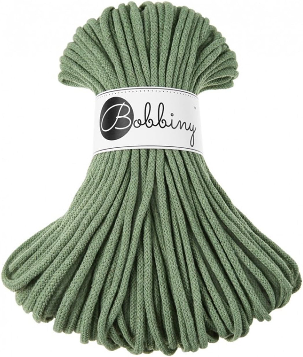 Bobbiny Jumbo 9mm Braided Macrame Cord (Eucalyptus Green