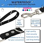 Short Dog Leash - 9 Inch Dogs Lead Green Grab Tab Heavy Duty Waterproof PVC Dog Training Traffic Leashes for Safety Control Behavior Correction Hiking Backup & All Breeds(Green, 9")