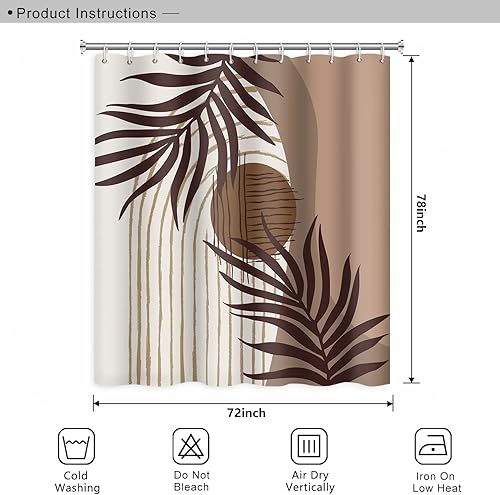 Miniatura 257 de Cortina de ducha de baño con temática de dinosaurio, cortina de ducha de hojas tropicales de dinosaurio verde con ganchos, cortina de ducha de tela