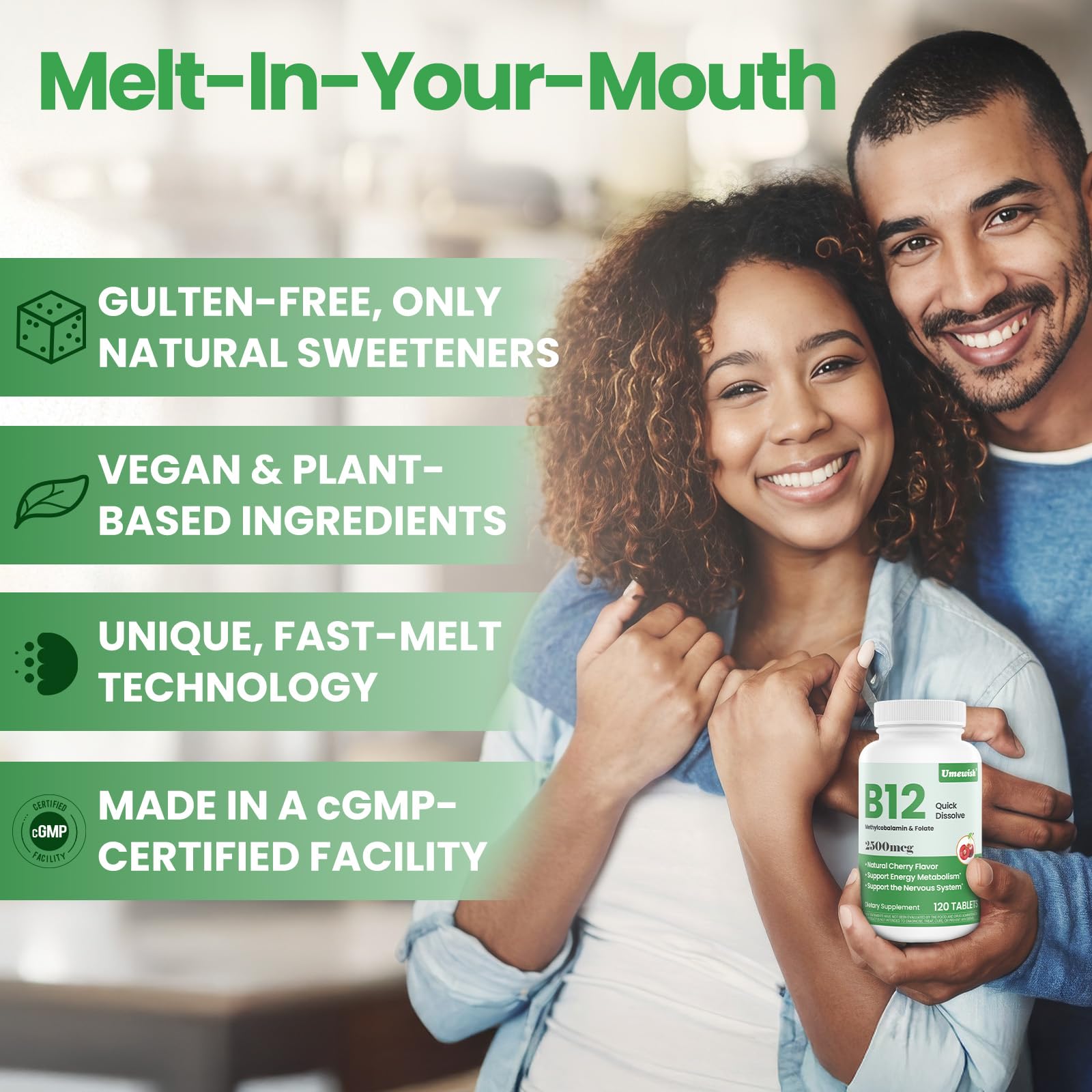 Vitamin B12 Methylcobalamin Sublingual 2500 mcg(4-Month Supply) — Amazon image 4