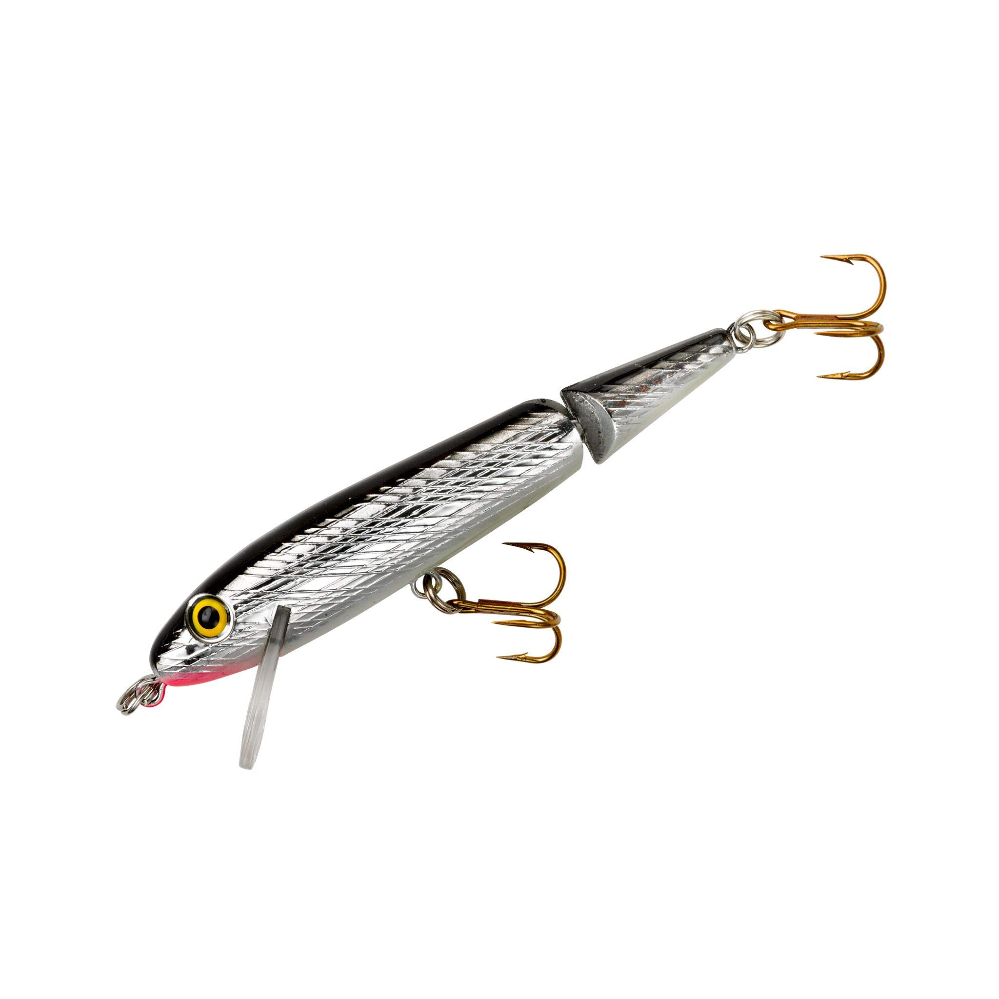 Rebel Lures Jointed Minnow Crankbait Fishing Lure, silver/black, 2 1/2 in, 1/8 oz — image 1