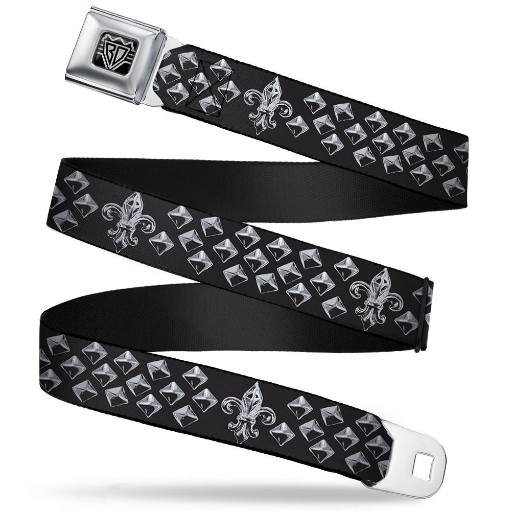 Cinturón Buckle-Down Fleur-de-Lis de 1.0" con estampado estilo tachuelas 8