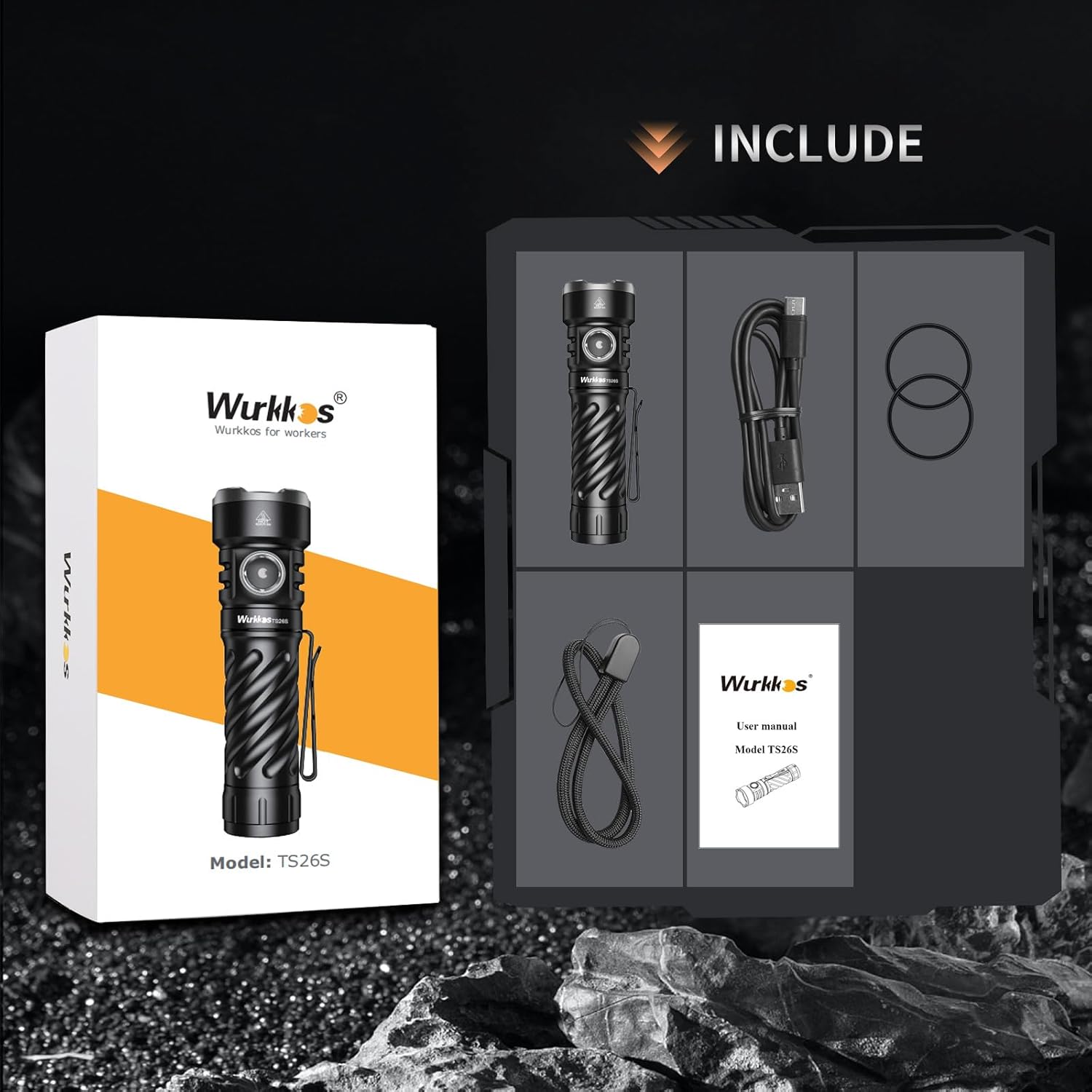 Wurkkos TS26S Rechargeable Flashlight,3100 High Lumens LED Flashlight 95CRI,Magnetic Tail Cap,191 Meters 5000K Boost Constant Current,IP68 Waterproof for Dog Walking,Camping,Emergency - Image 7