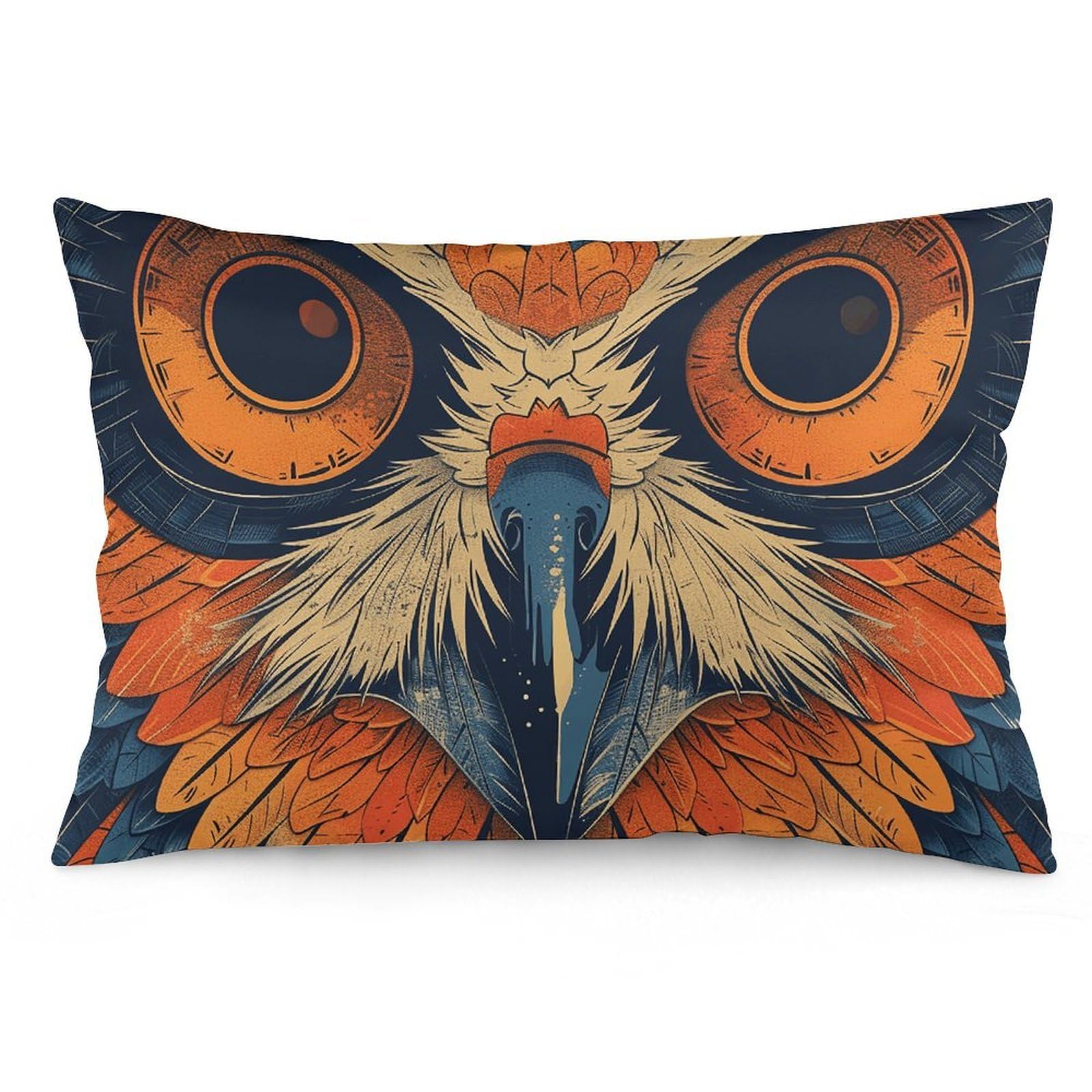 NTVOWPZO 2 Pack Decoration Throw Pillow Covers 16 "x24 Pillowcases Covers Retro Color Owl Pillowcases Modern Farmhouse Home Decor Sofa Cushions Covers for Couch Bed Living Room