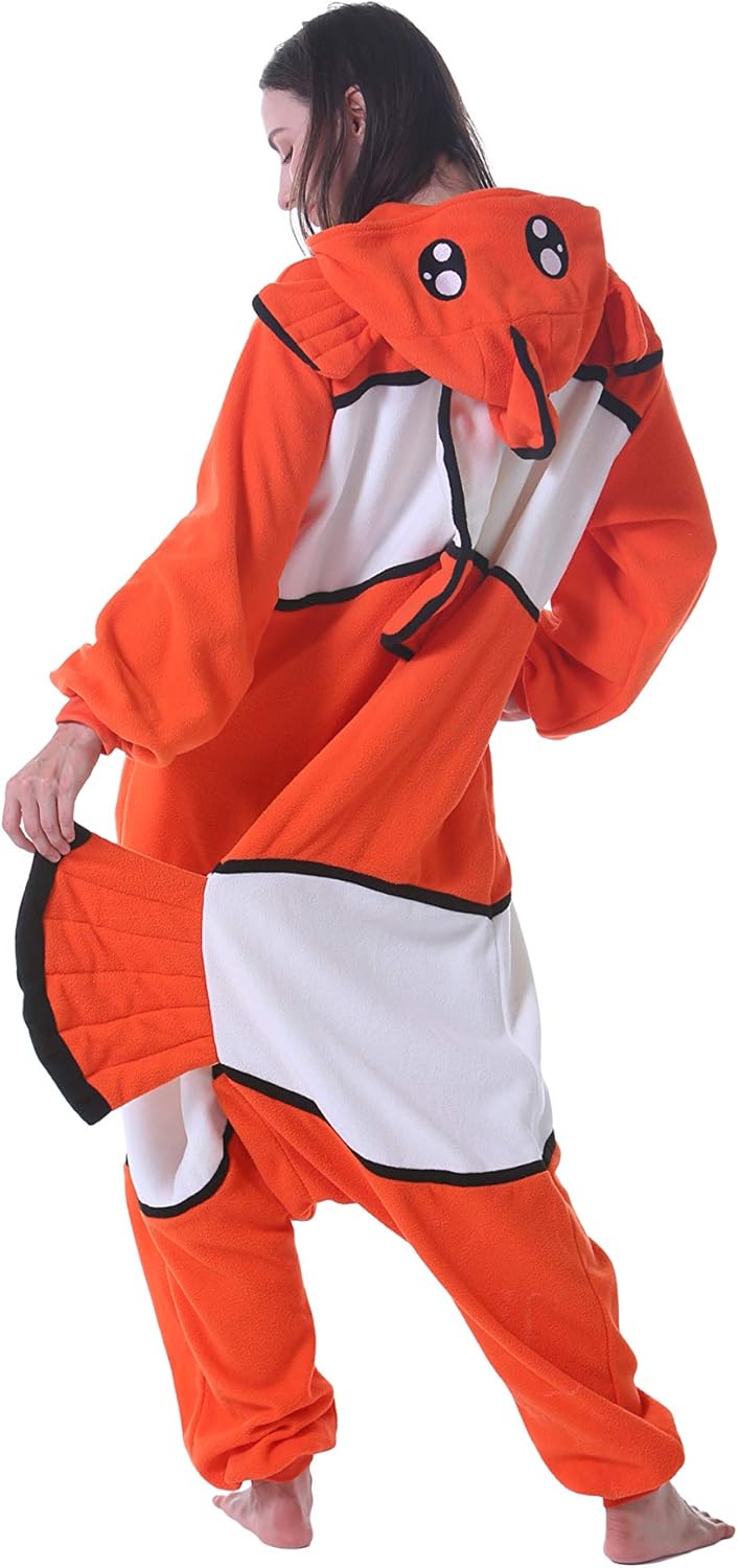 DarkCom Clownfish Onesie Halloween Costume One Piece Unisex Adult Pajamas Women Men Sleepwear Christmas Pajamas - Image 2