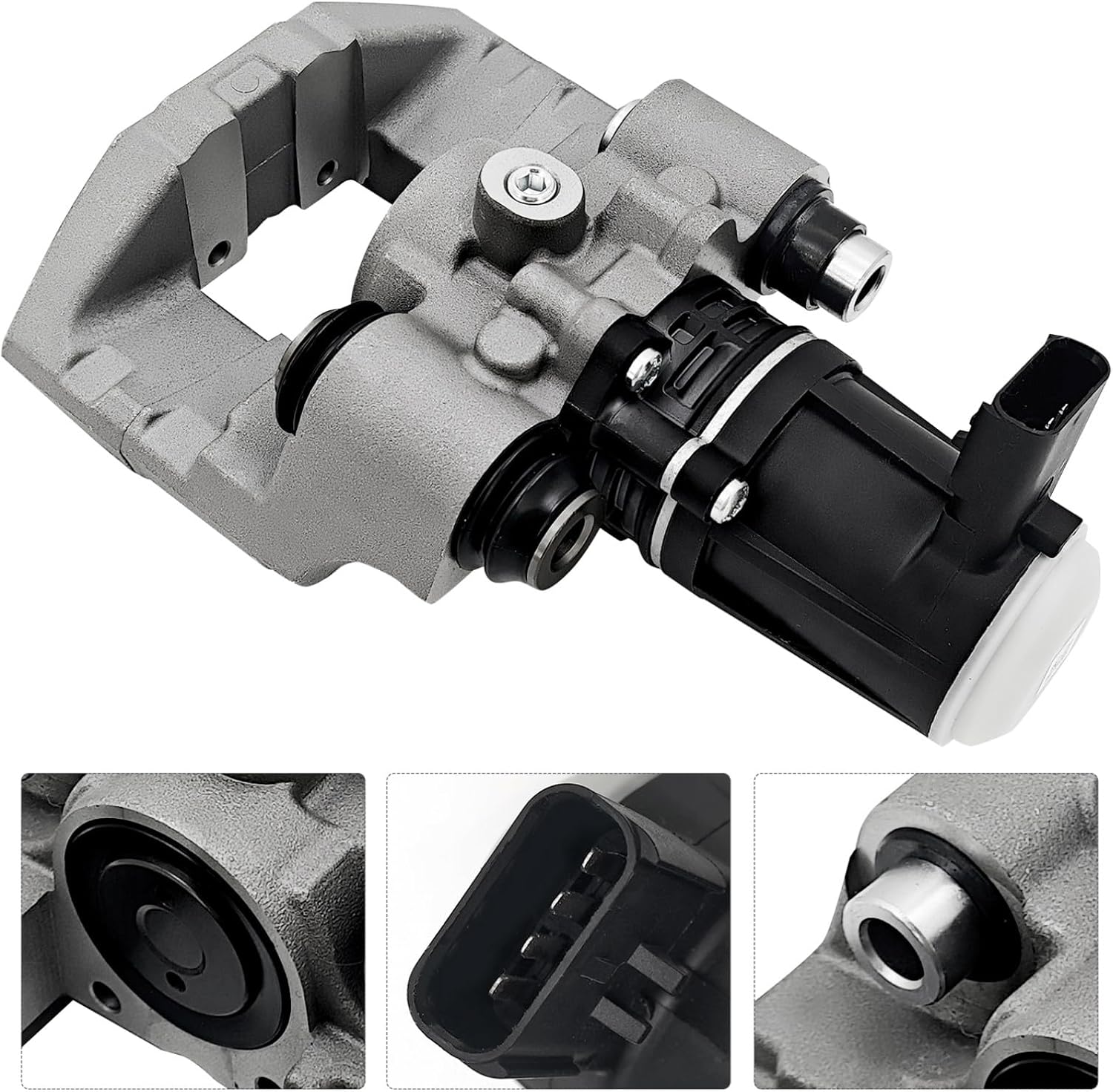Parking Disc Brake Caliper Assembly Without Bracket Rear Right Passenger Side Compatible with Model X 2016-2020, Compatible with Tesla Model S 2012-2020, Replace #102125000D